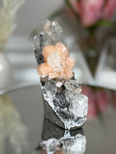 Diamond Apophyllite on Charcoal Chalcedony with Stilbite