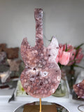 Pink Amethyst Guitar Carving A10208