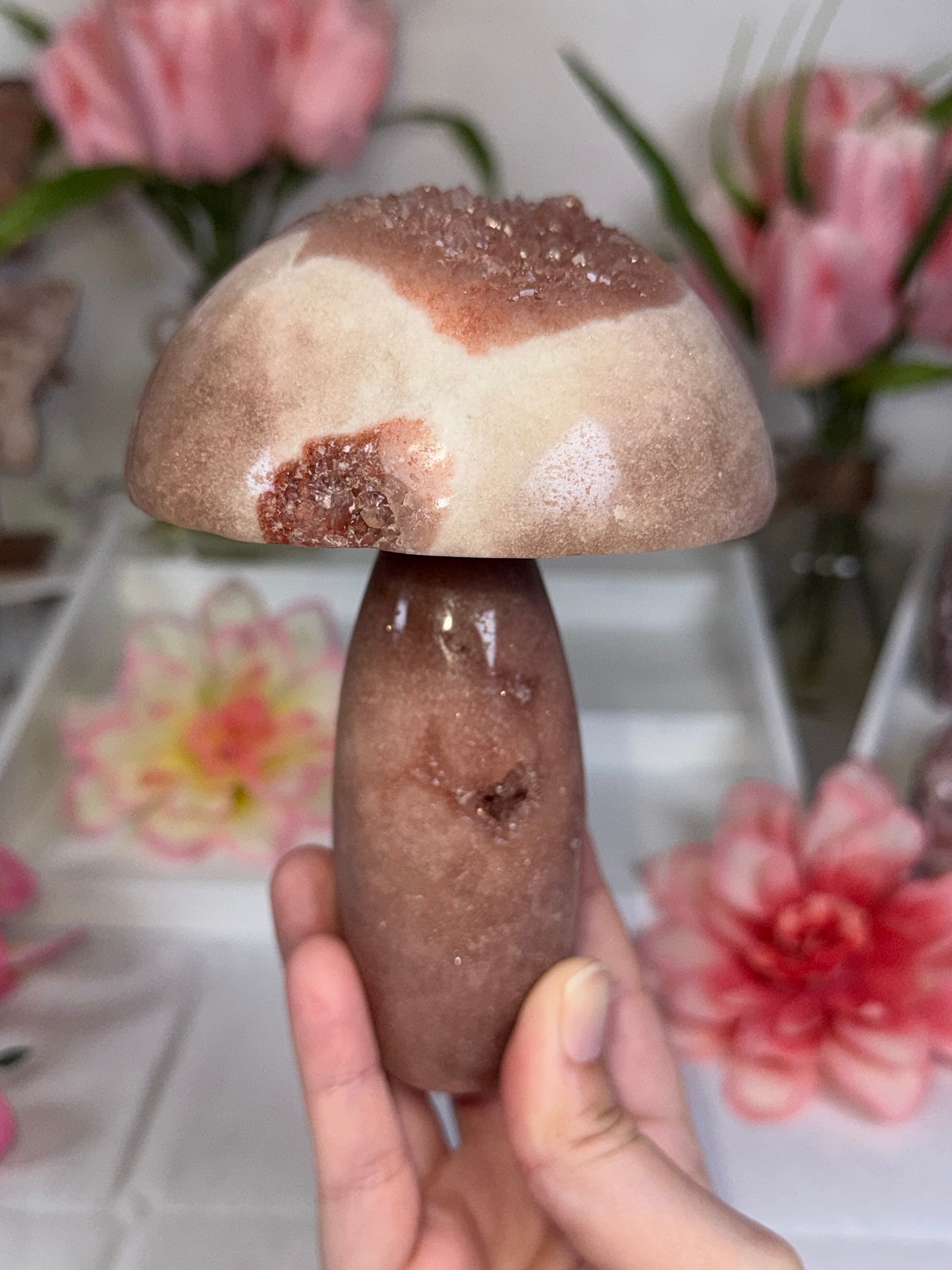 Pink Amethyst Mushroom A10050