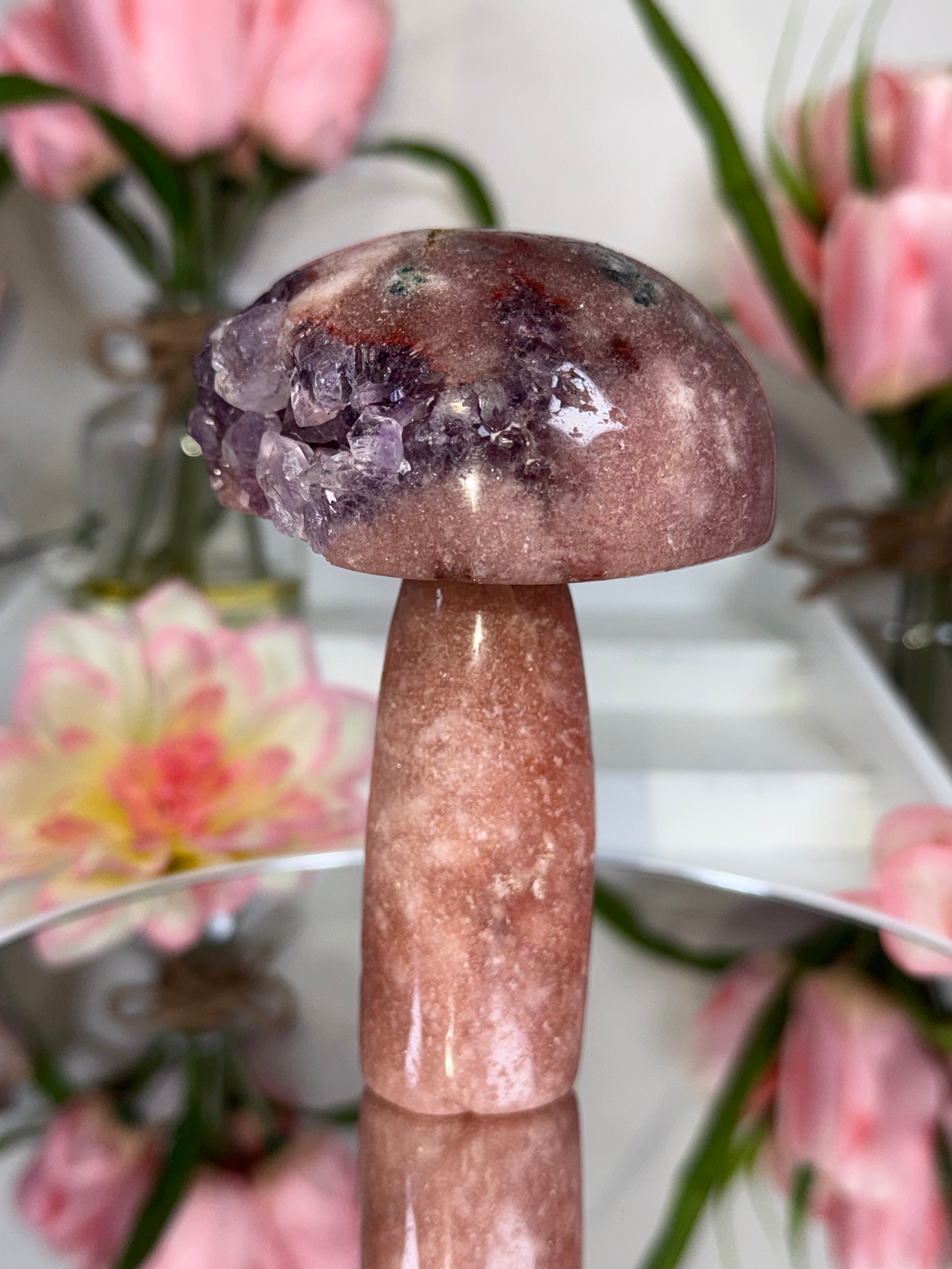 Pink Amethyst Mushroom A10048