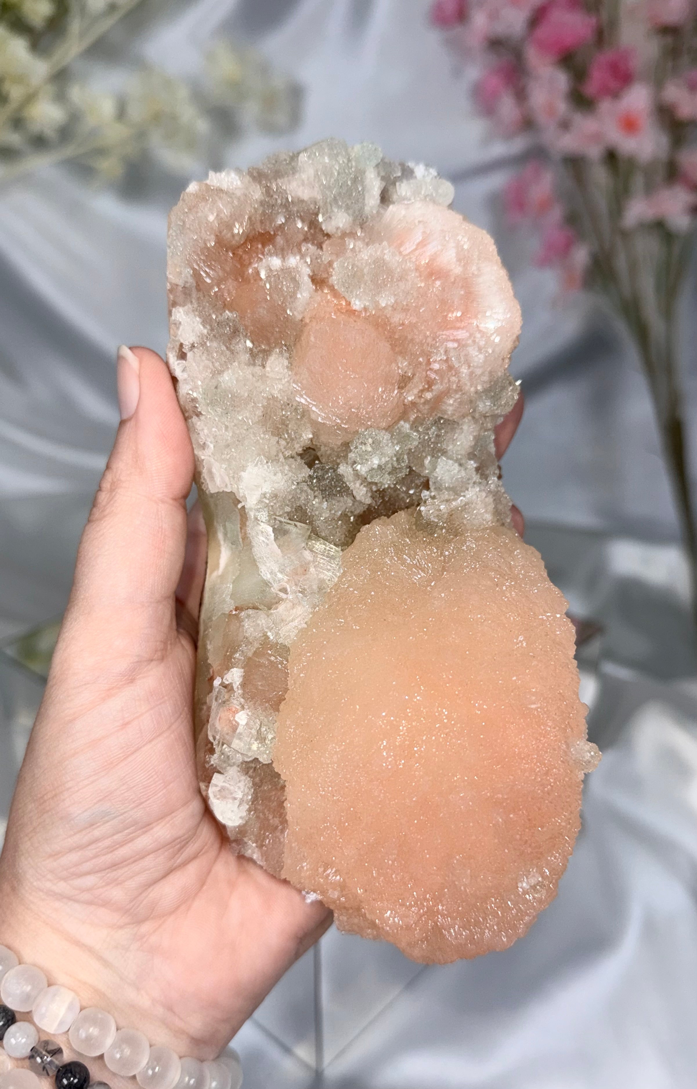 Sugar Coated Green Apophyllite with Stilbite