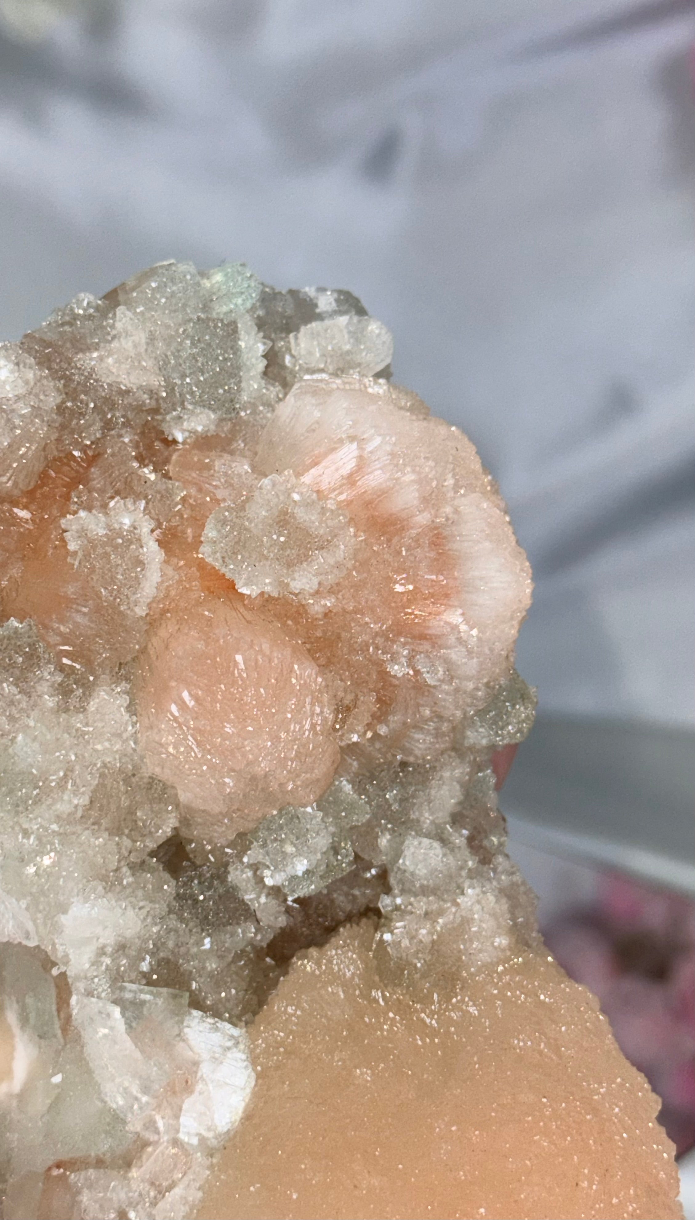 Sugar Coated Green Apophyllite with Stilbite