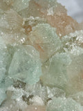 Sugar Coated Green Apophyllite with Stilbite A