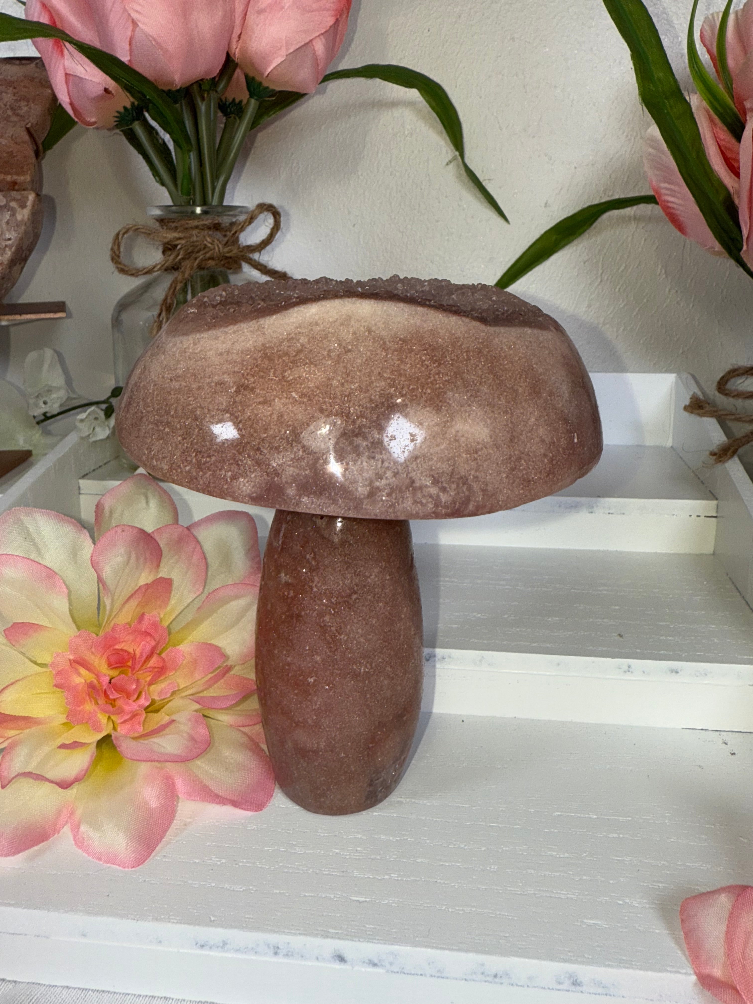 Pink Amethyst Mushroom A10056