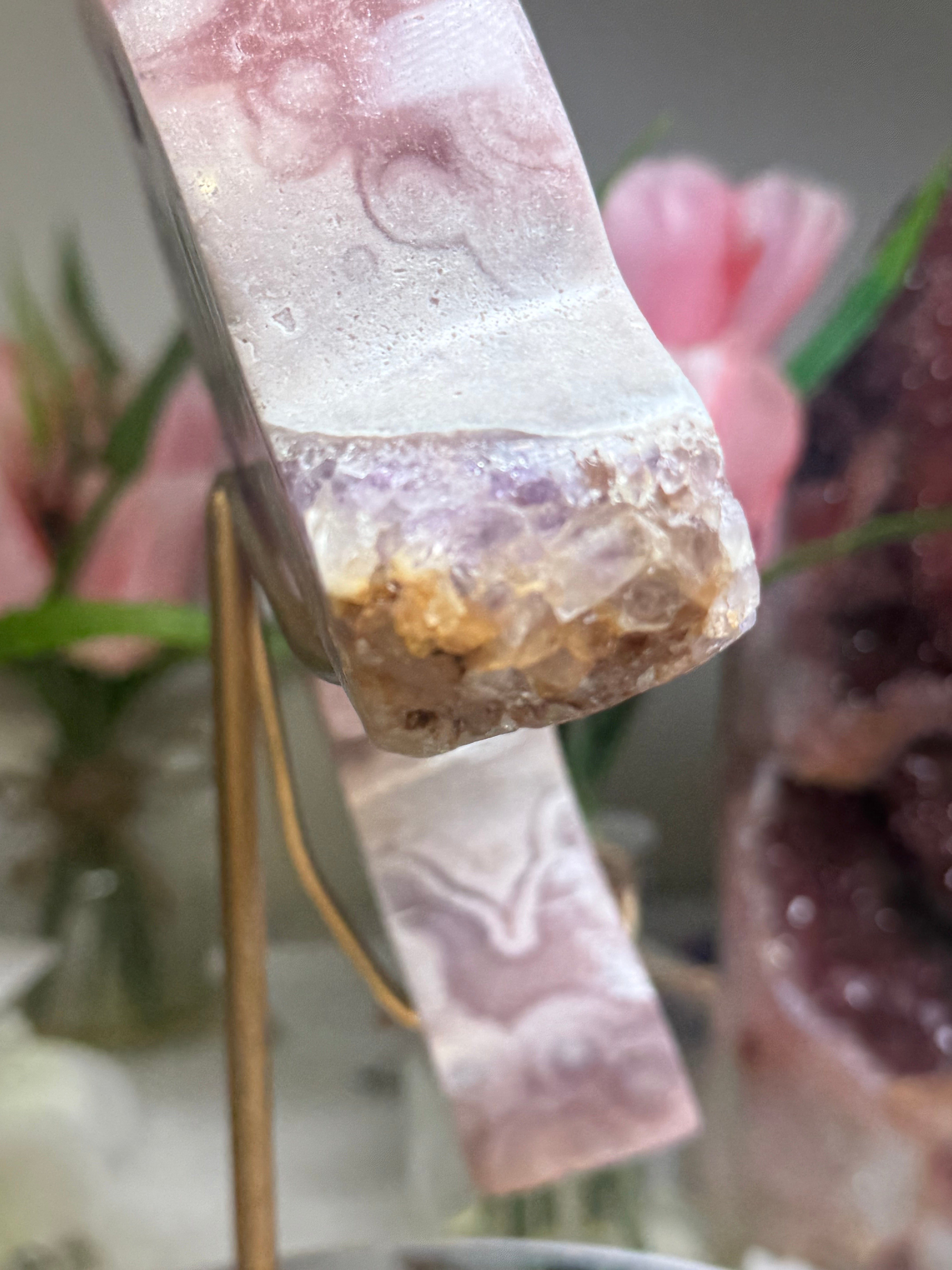 Pink Amethyst Dolphin Carving