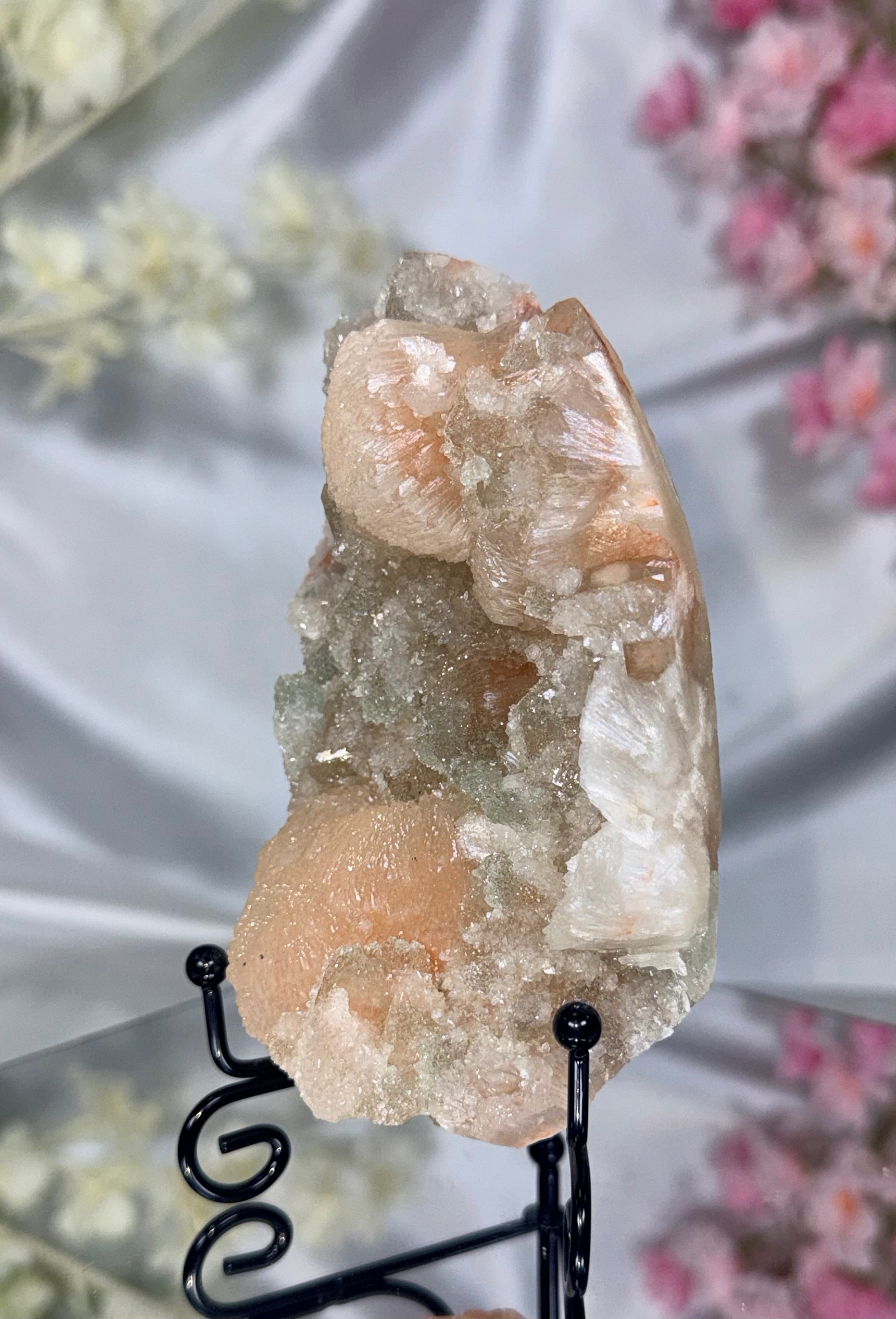 Sugar Coated Green Apophyllite with Stilbite