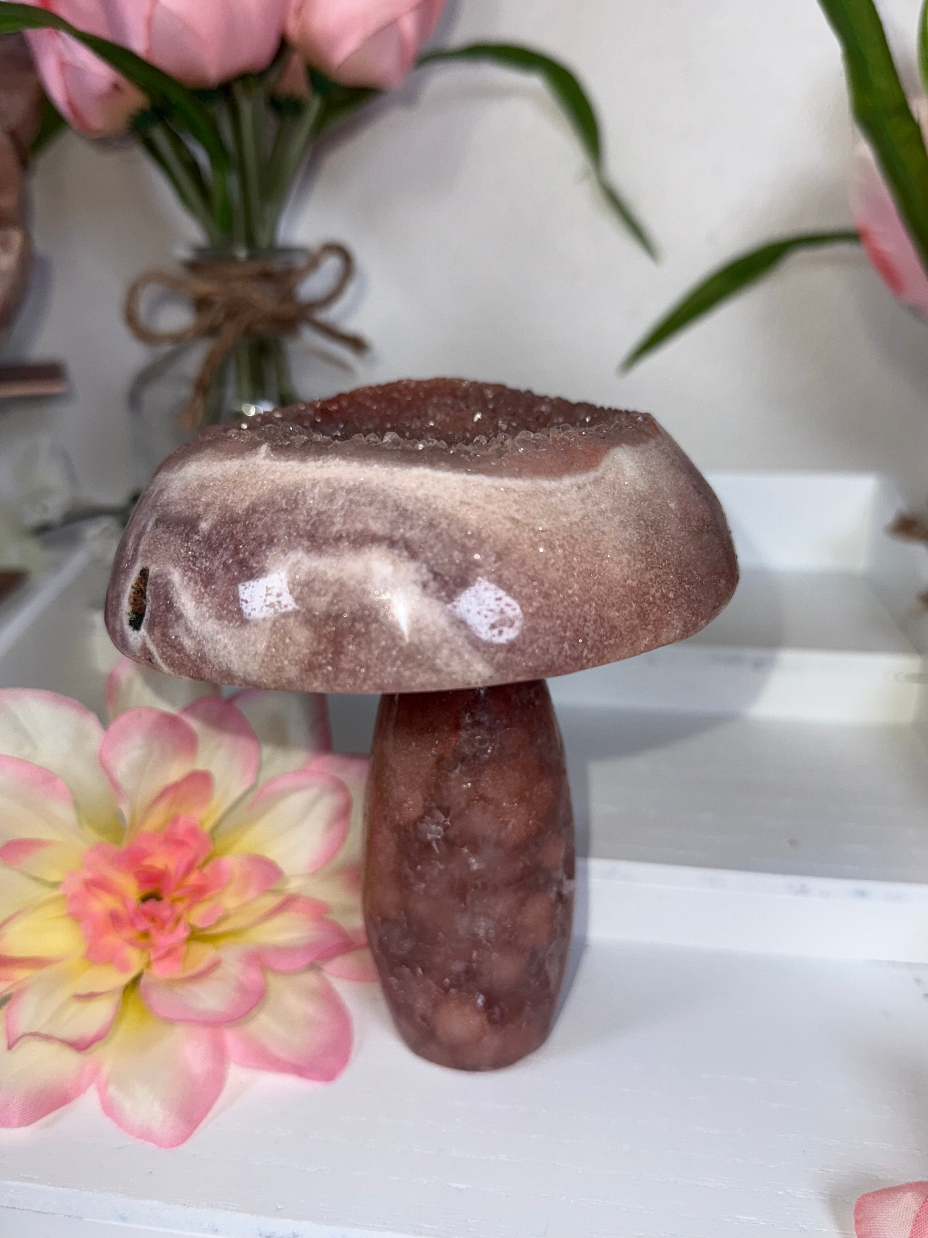Pink Amethyst Mushroom A10056
