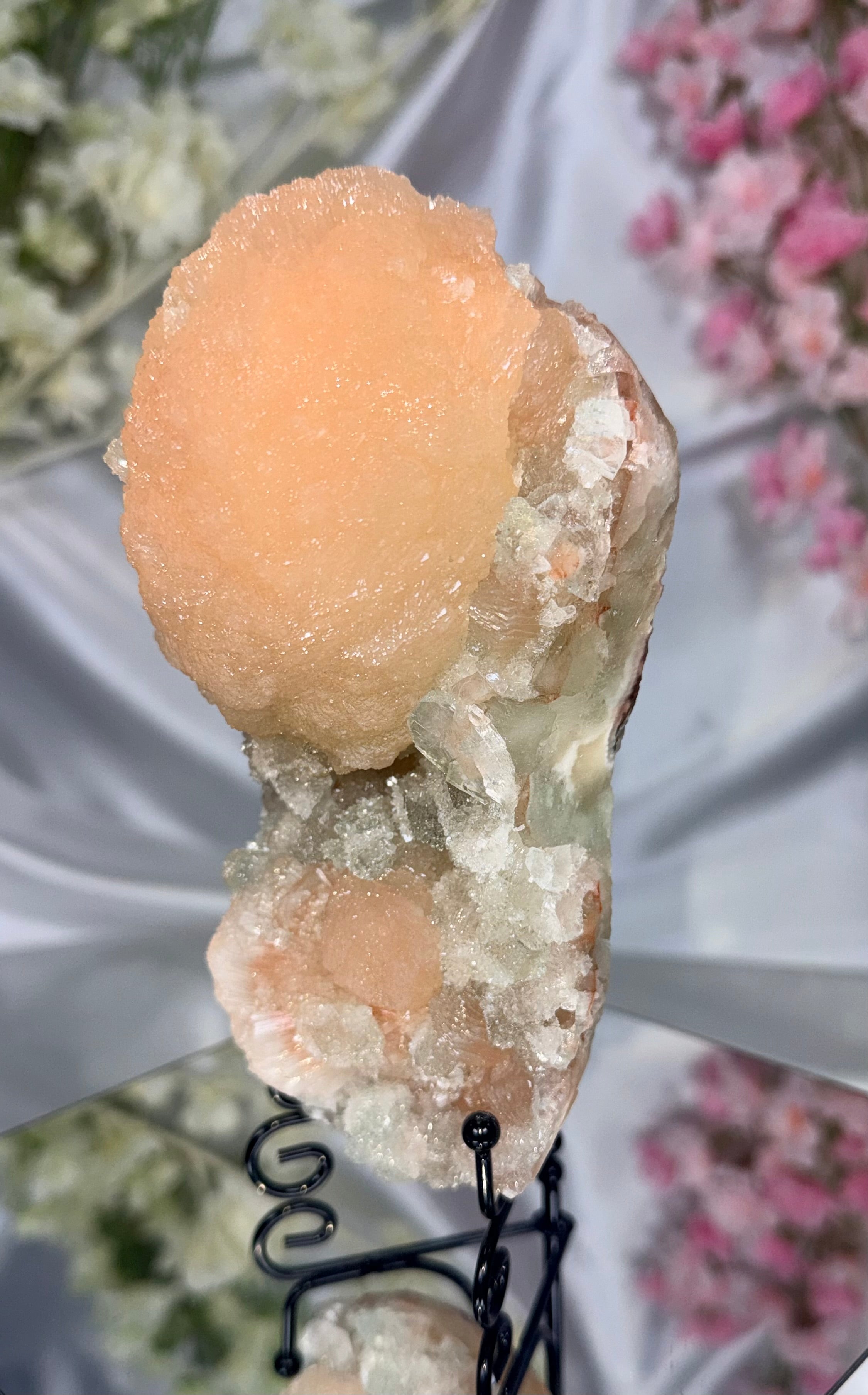 Sugar Coated Green Apophyllite with Stilbite
