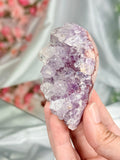 Pink Amethyst Free Form on Stand B