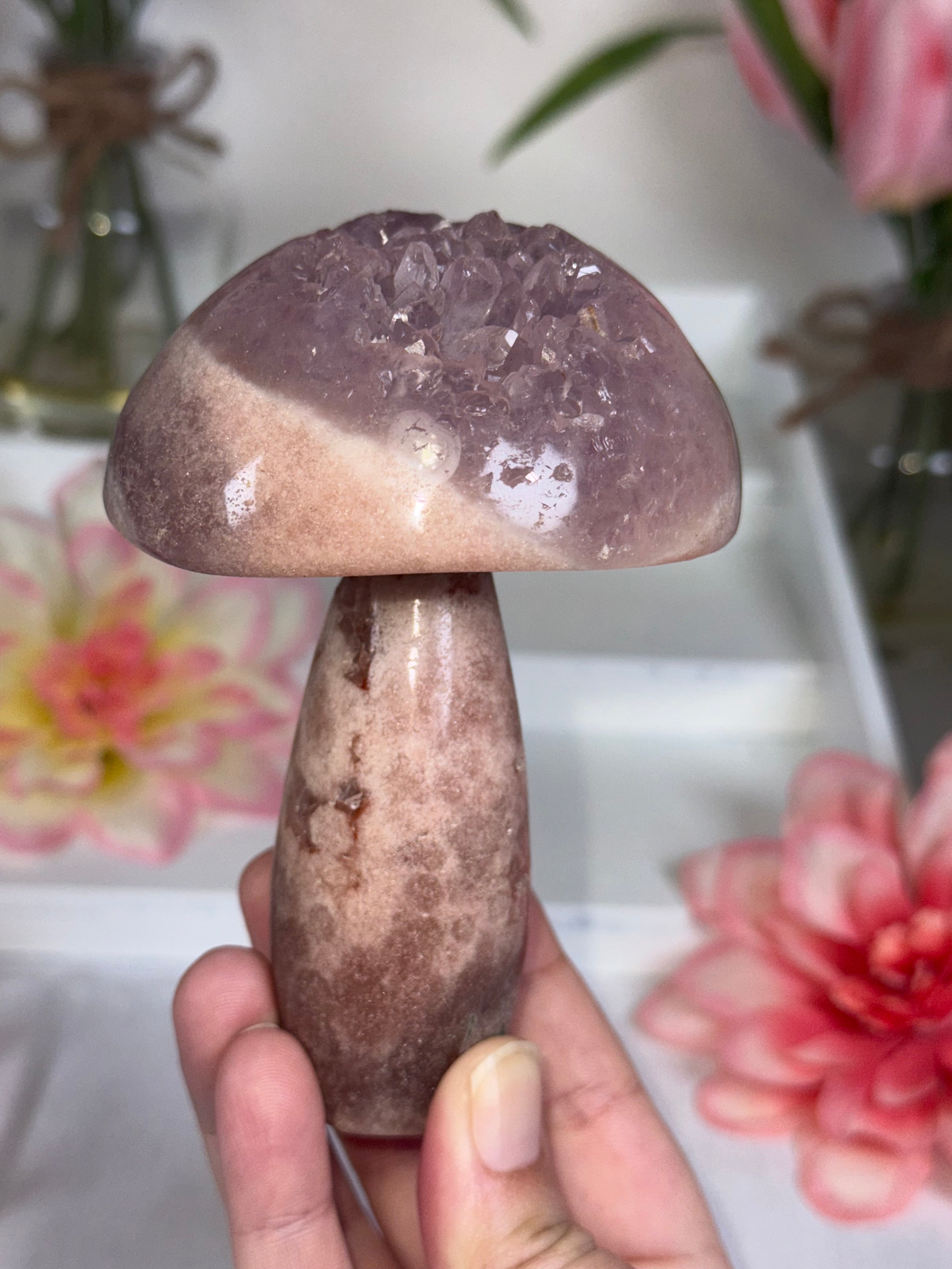 Pink Amethyst Mushroom A10057
