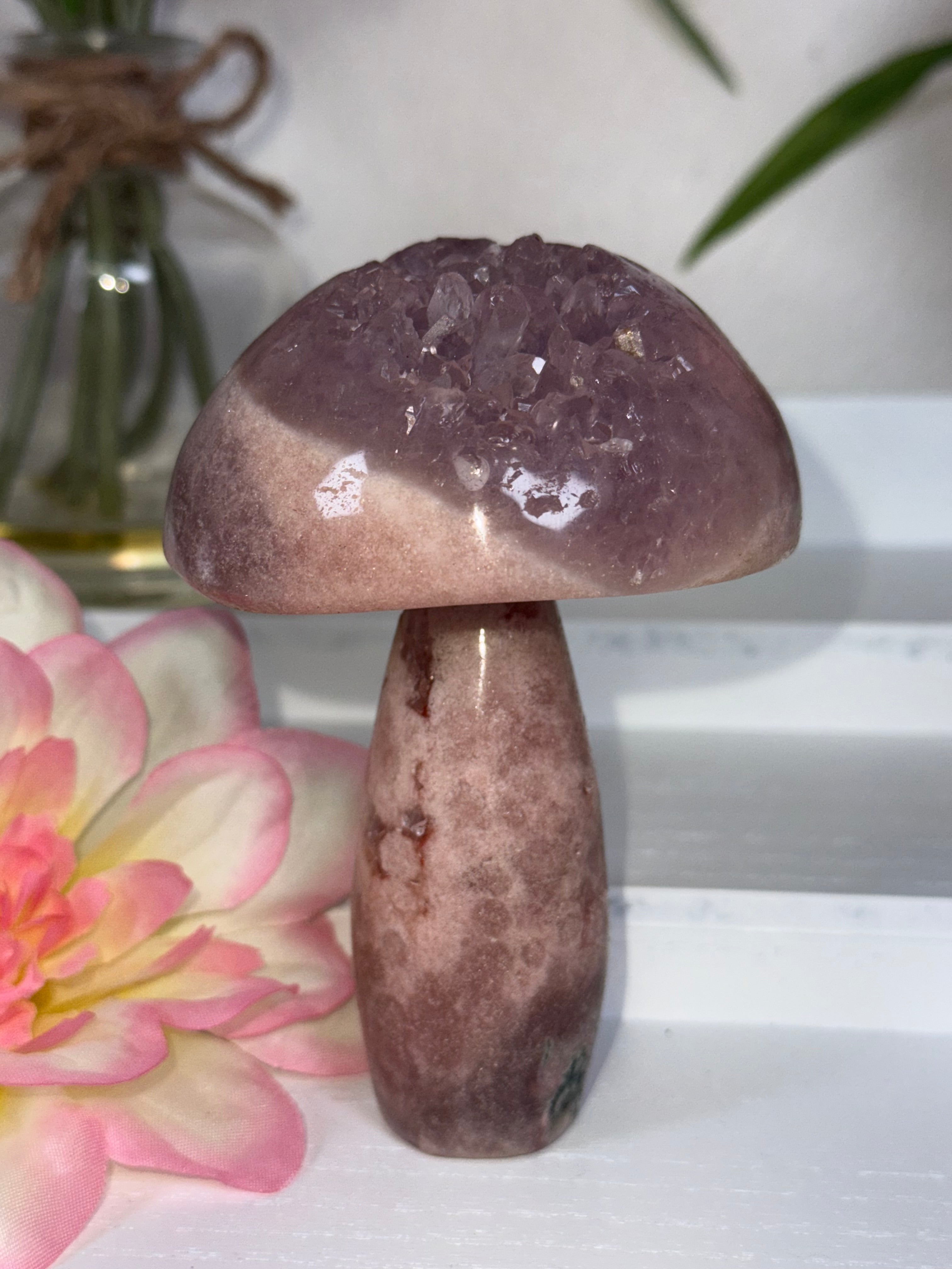 Pink Amethyst Mushroom A10057