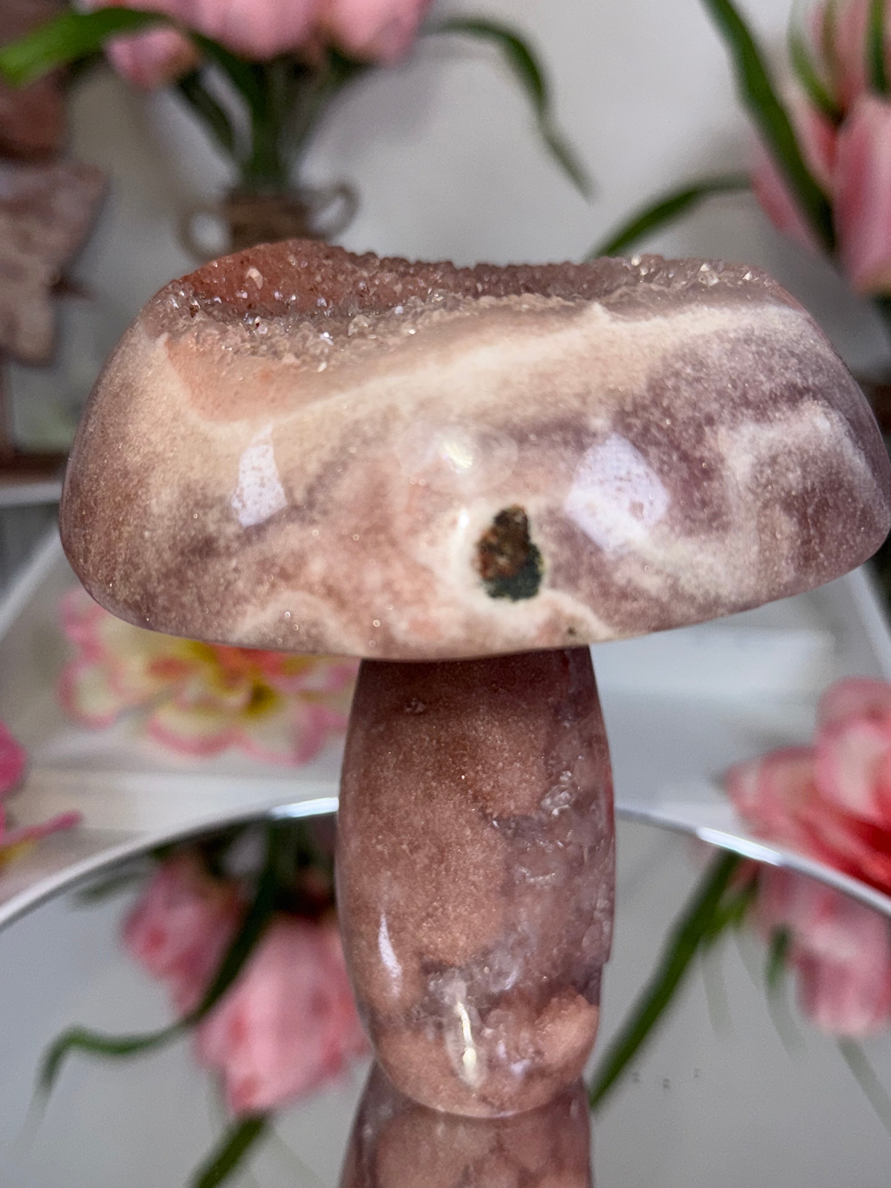 Pink Amethyst Mushroom A10056