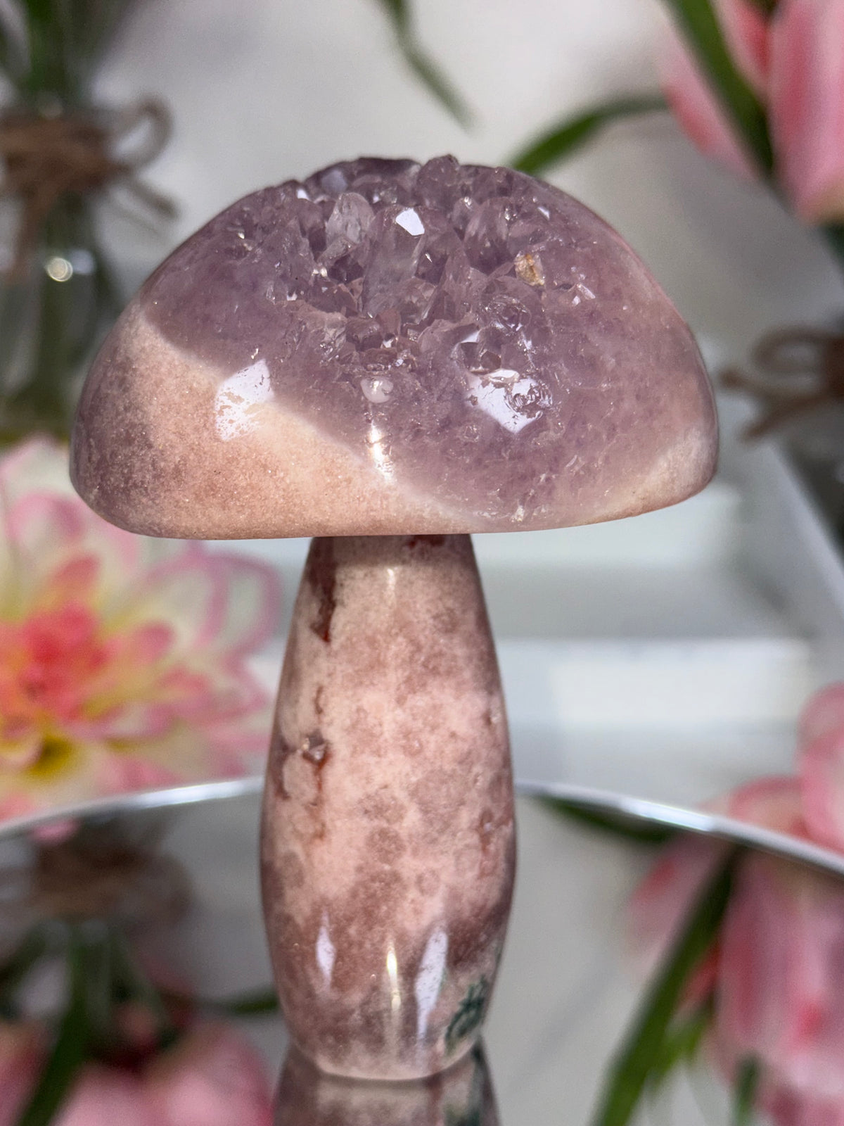 Pink Amethyst Mushroom A10057