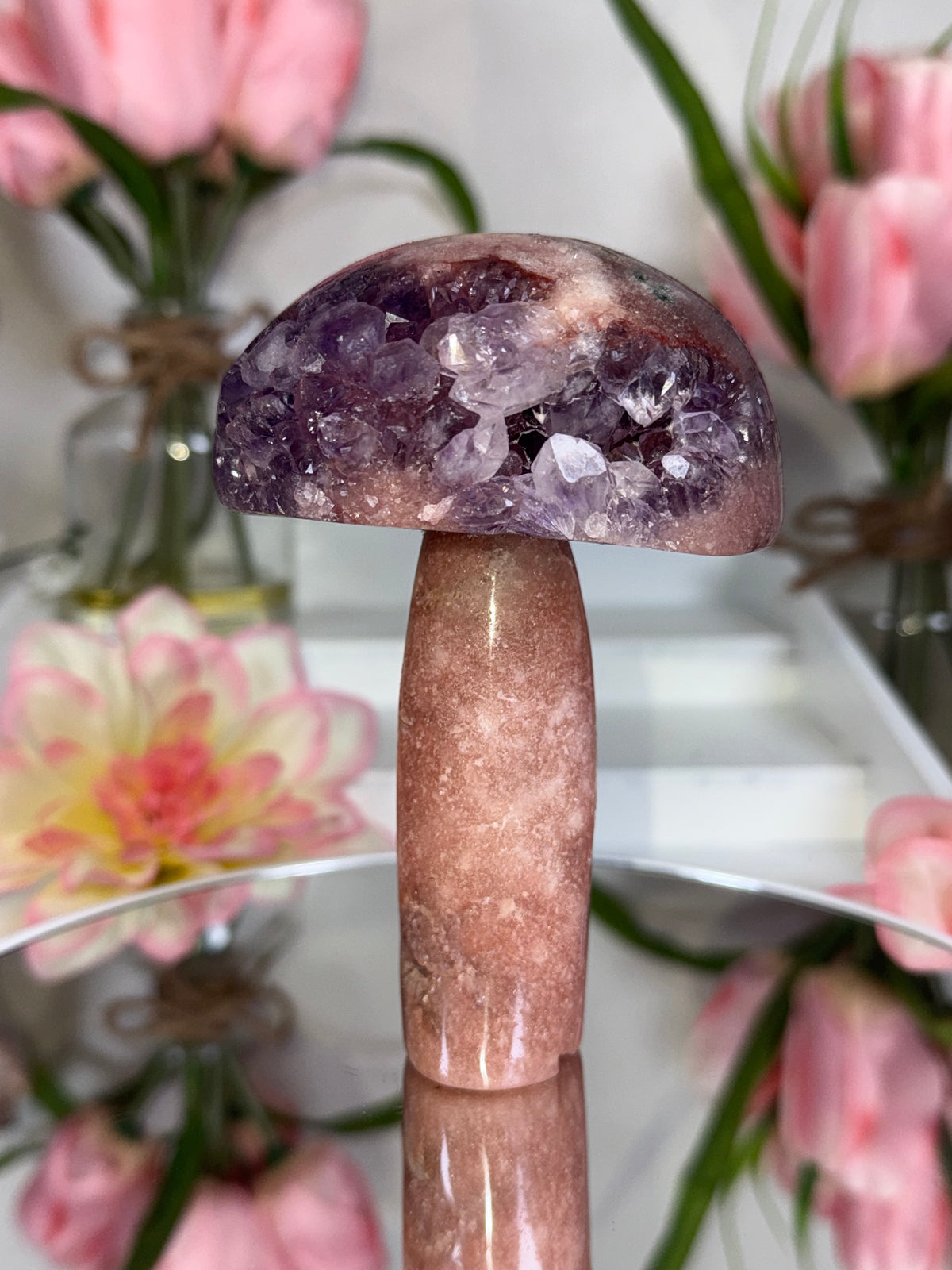 Pink Amethyst Mushroom A10048