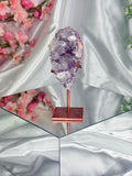 Pink Amethyst Free Form on Stand B