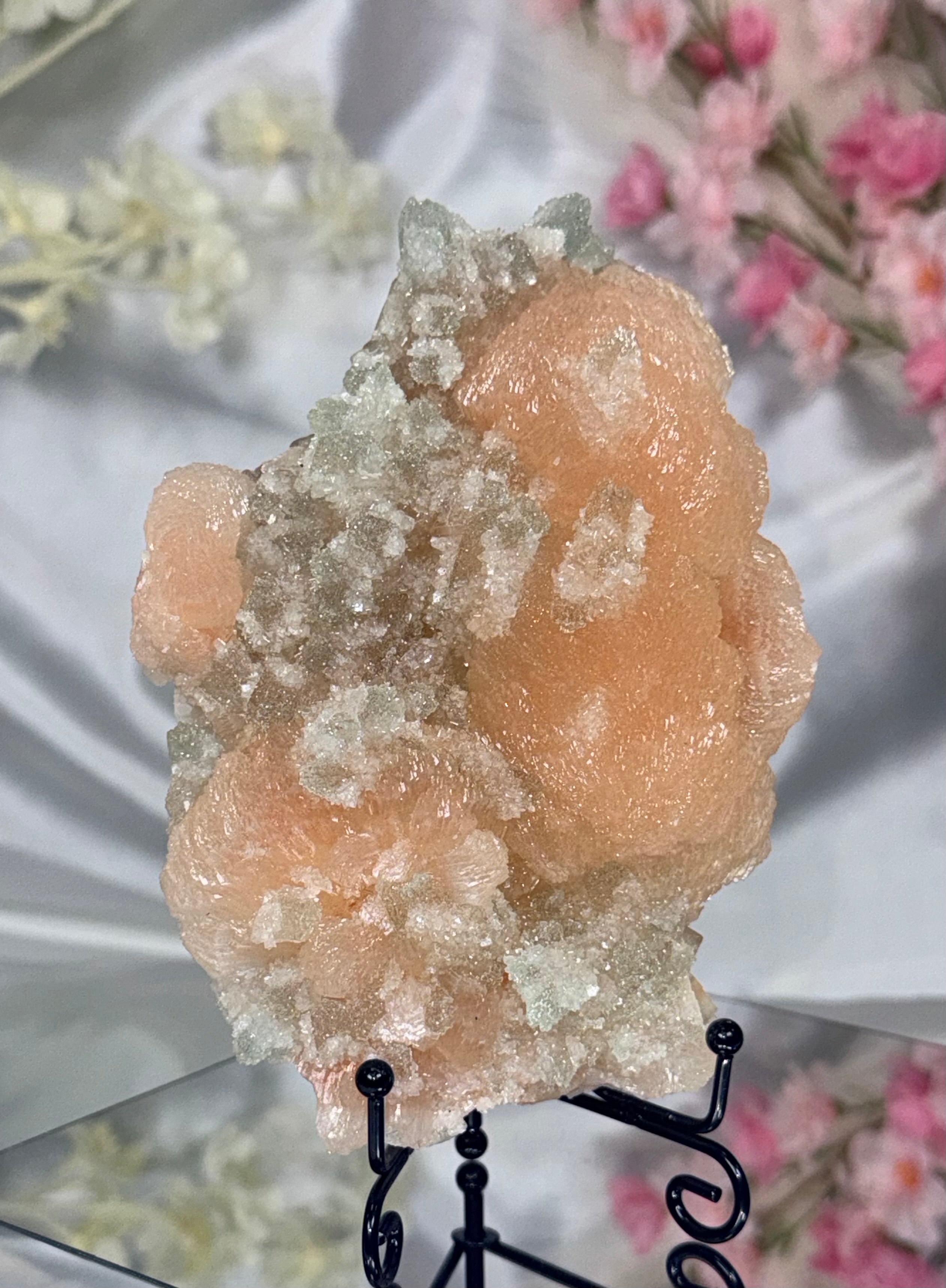 Sugar Coated Green Apophyllite with Stilbite