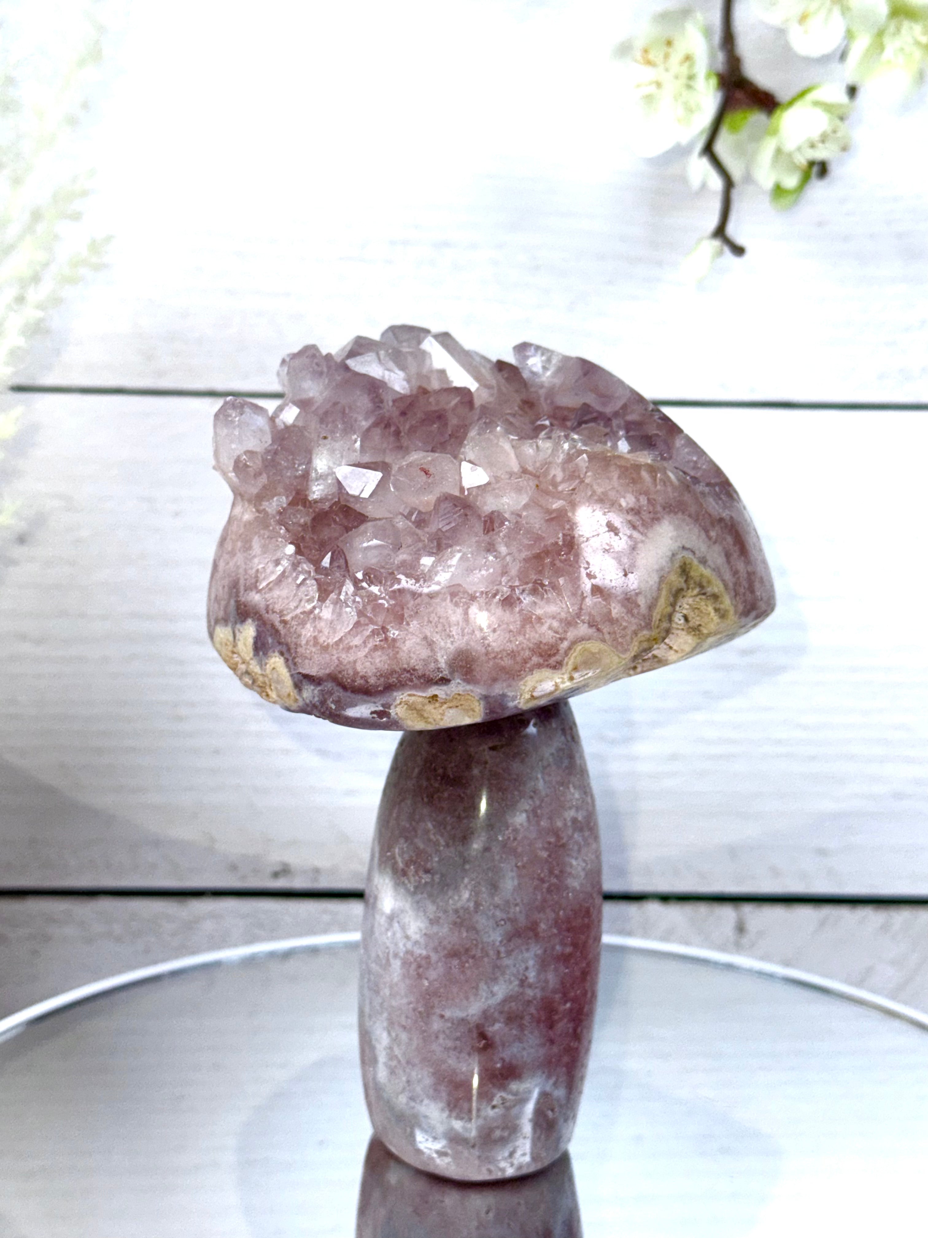 Pink Amethyst Mushroom A10087