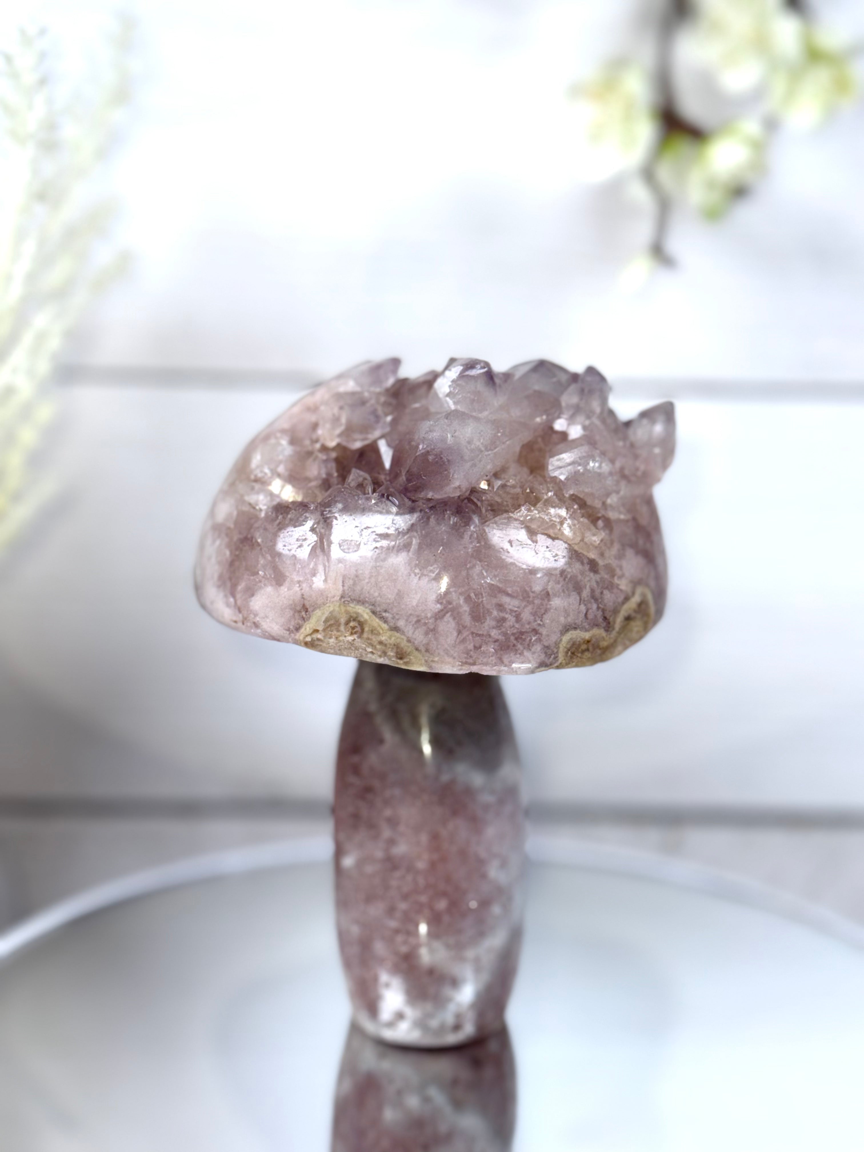 Pink Amethyst Mushroom A10087