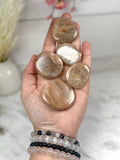 Peach Moonstone Flat Stone