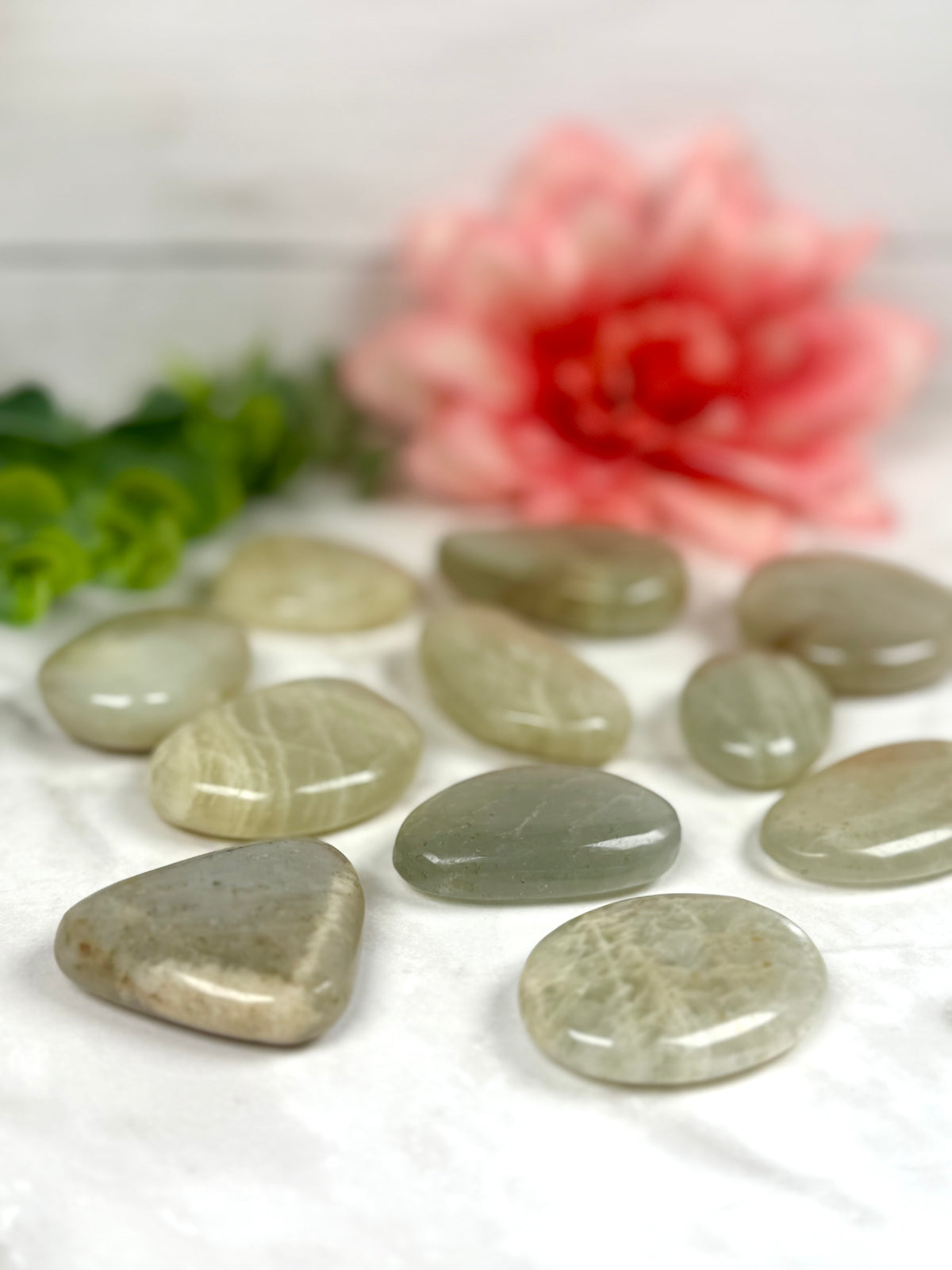 Gray Moonstone Flat Stone