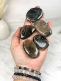 Black Moonstone Flat Stone