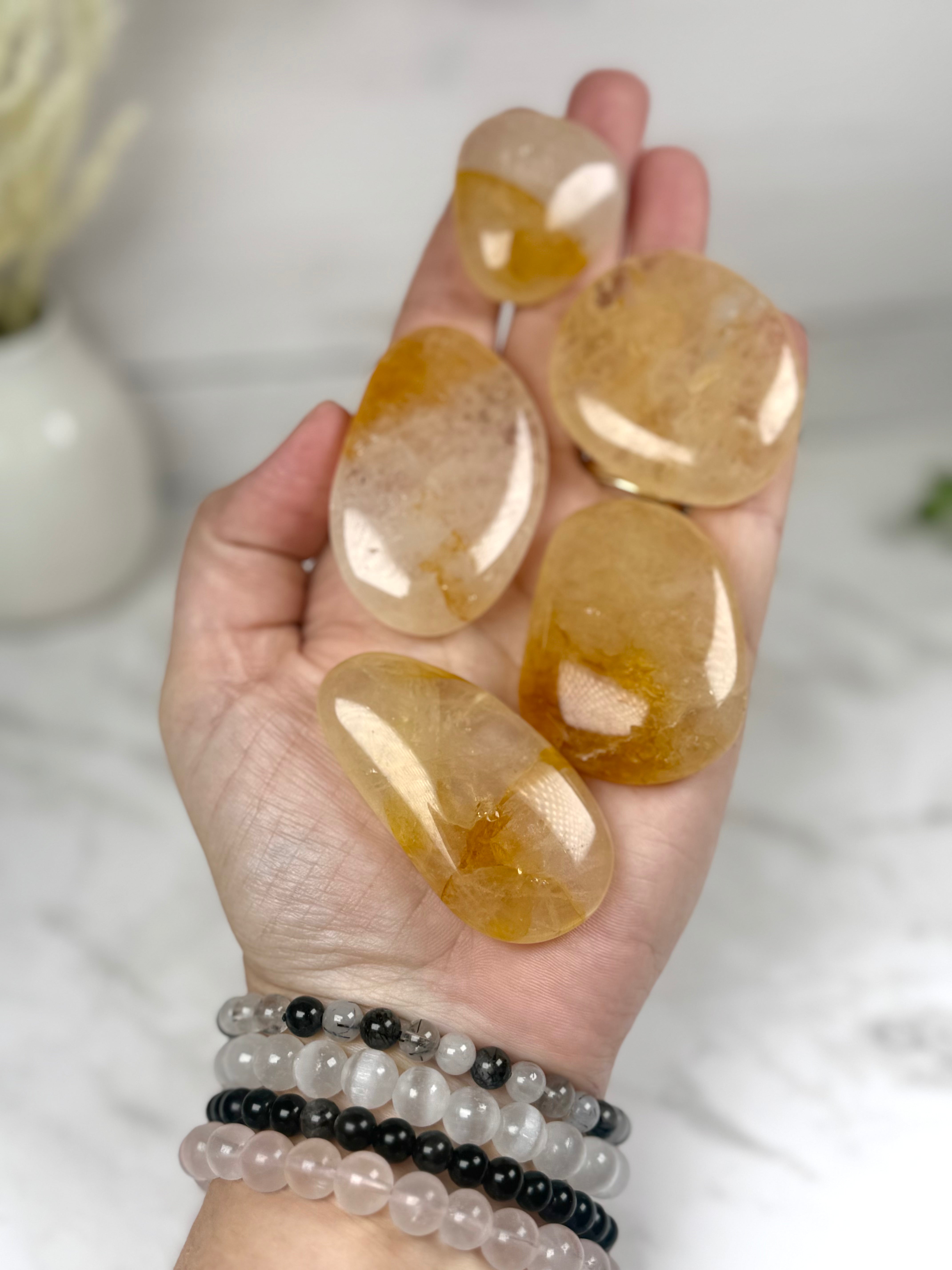 Hematoid Quartz (Golden Healer) Flat Stone