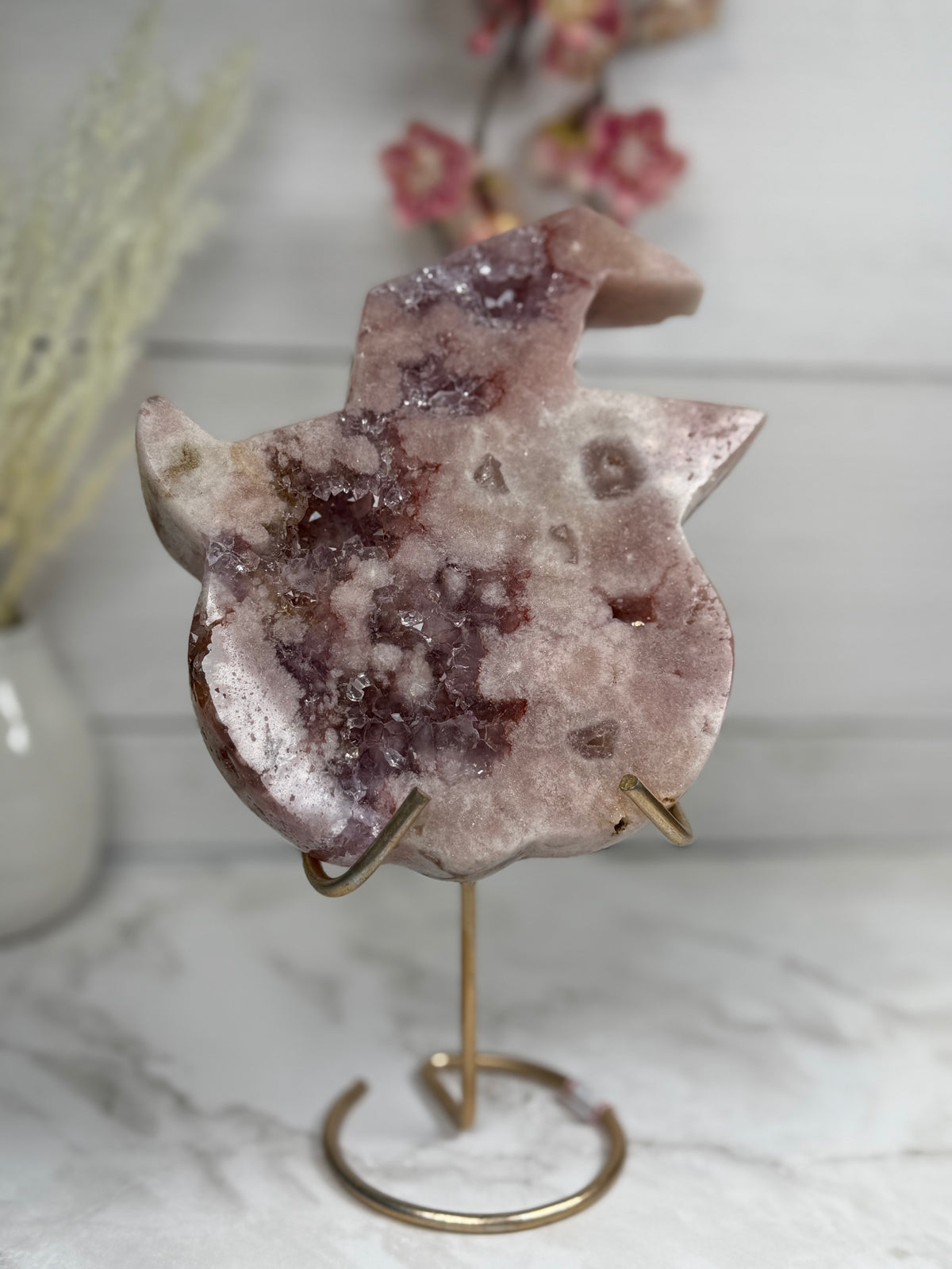 Pink Amethyst Pumpkin Carving A10012