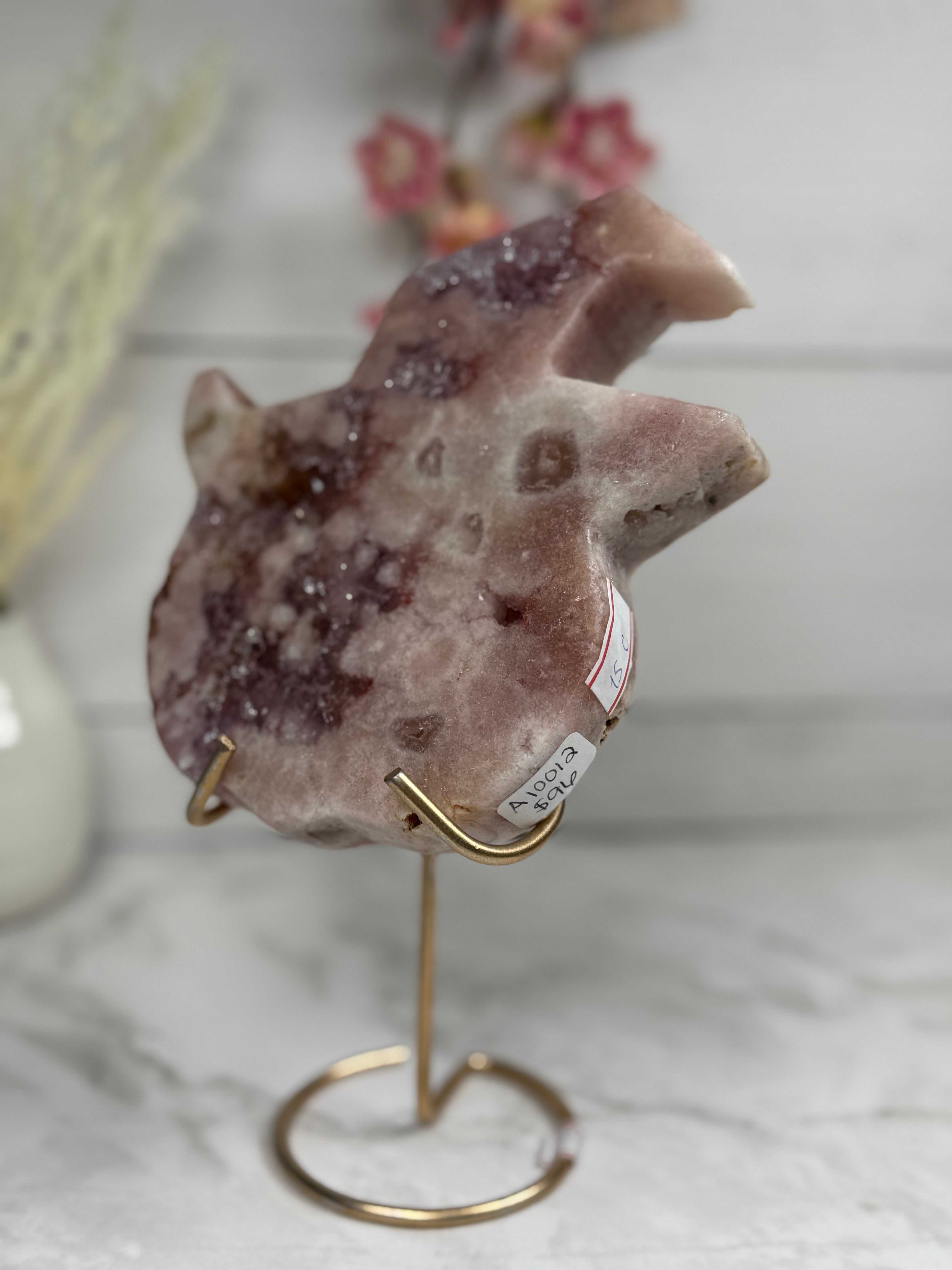 Pink Amethyst Pumpkin Carving A10012