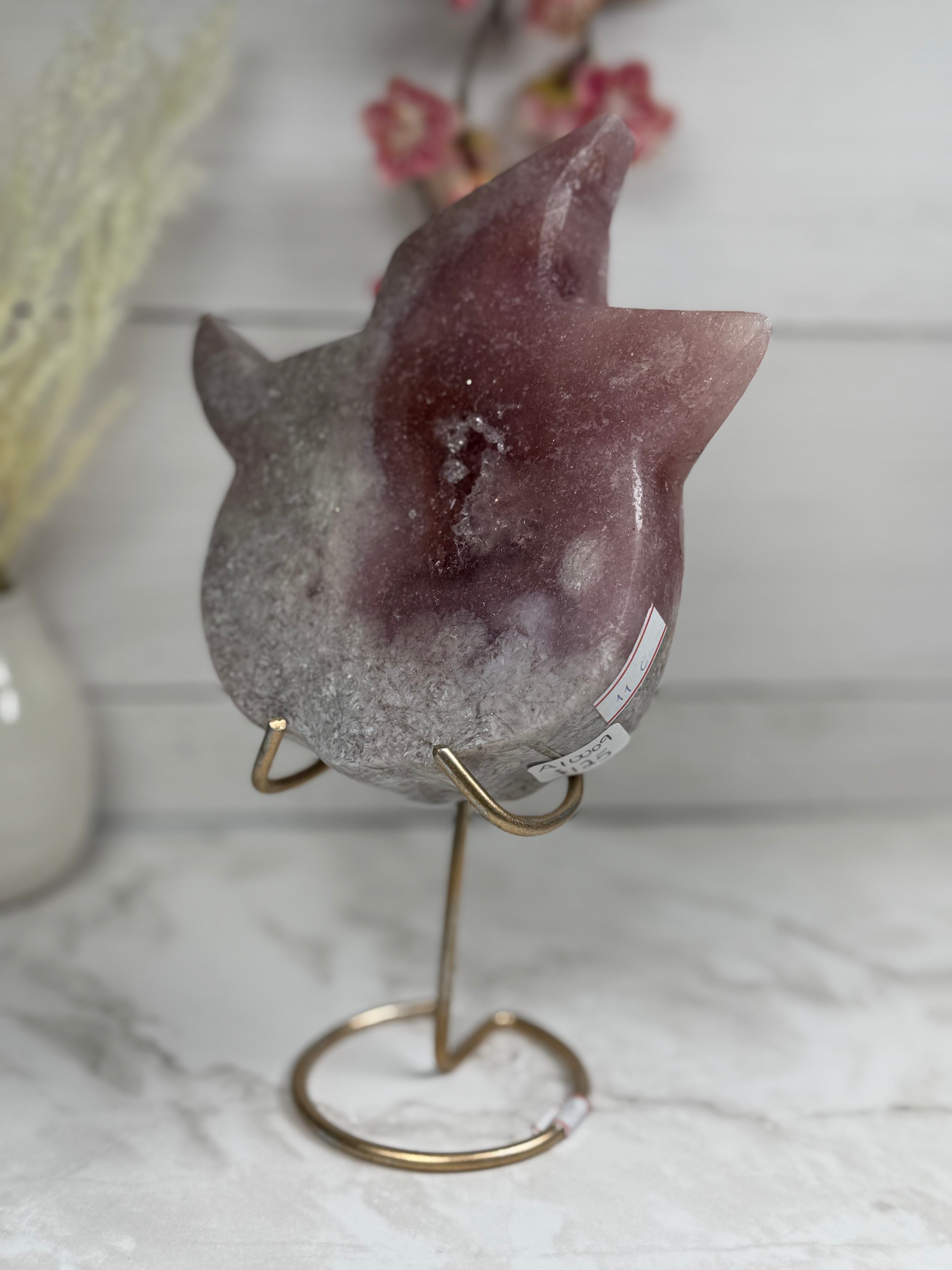 Pink Amethyst Pumpkin Carving A10009