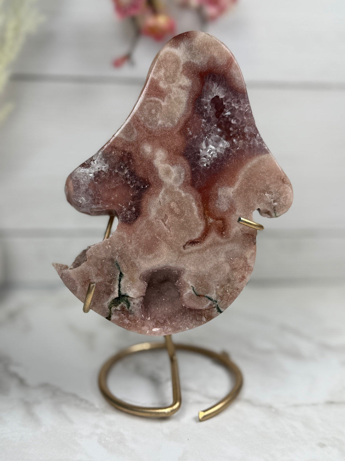 Pink Amethyst Ghost Carving A10008