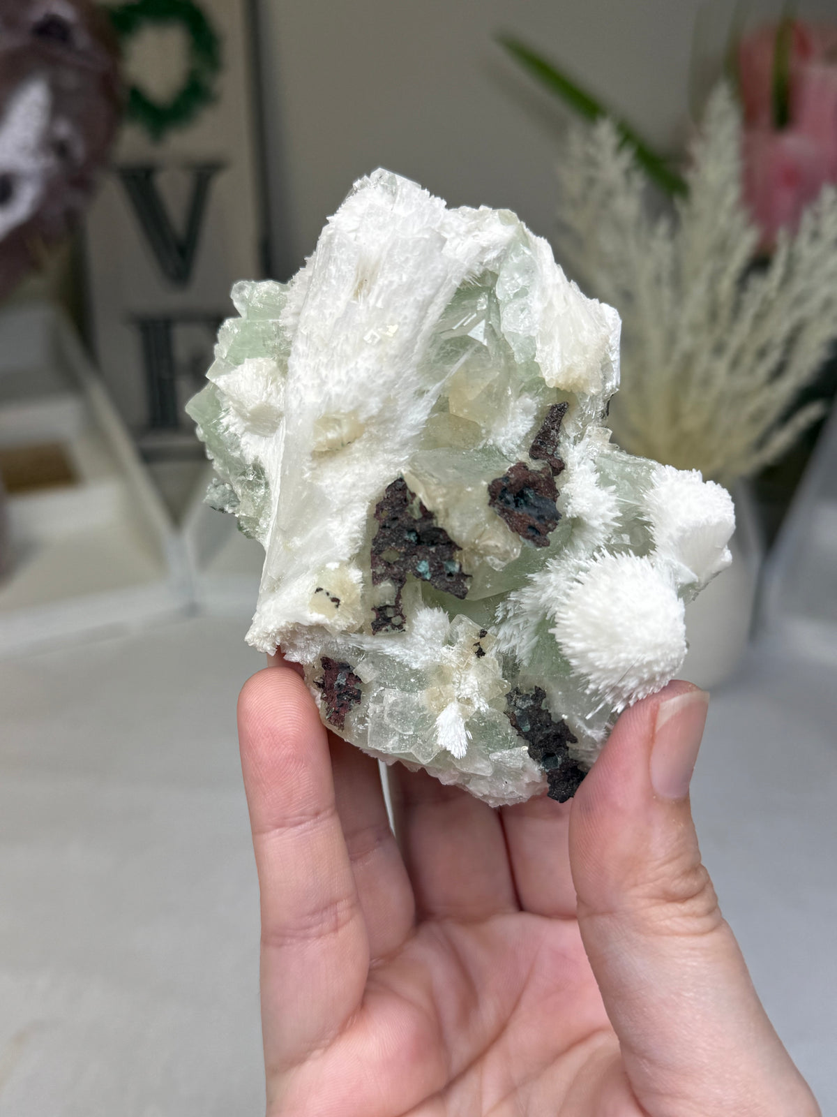 Yellow and Green Zoned Apophyllite with Mordenite