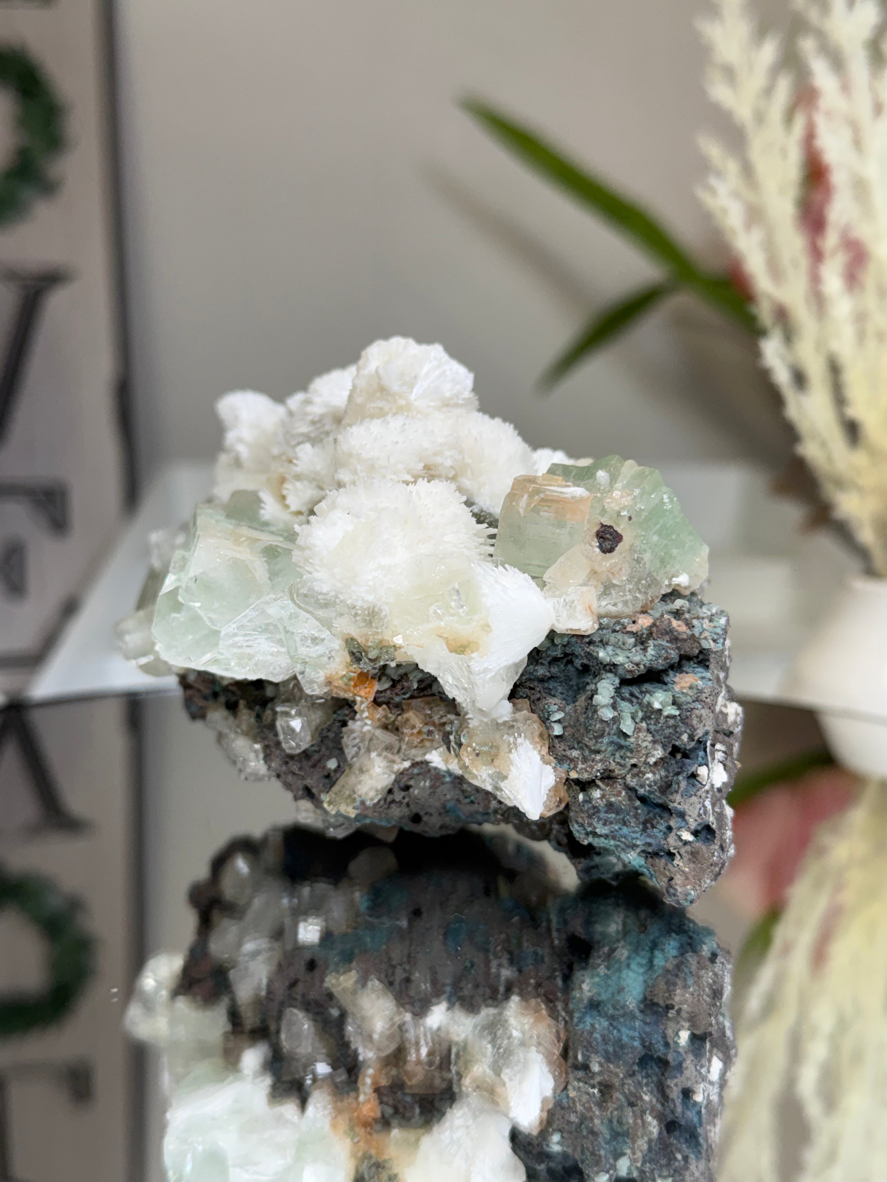 Yellow and Green Zoned Apophyllite with Mordenite