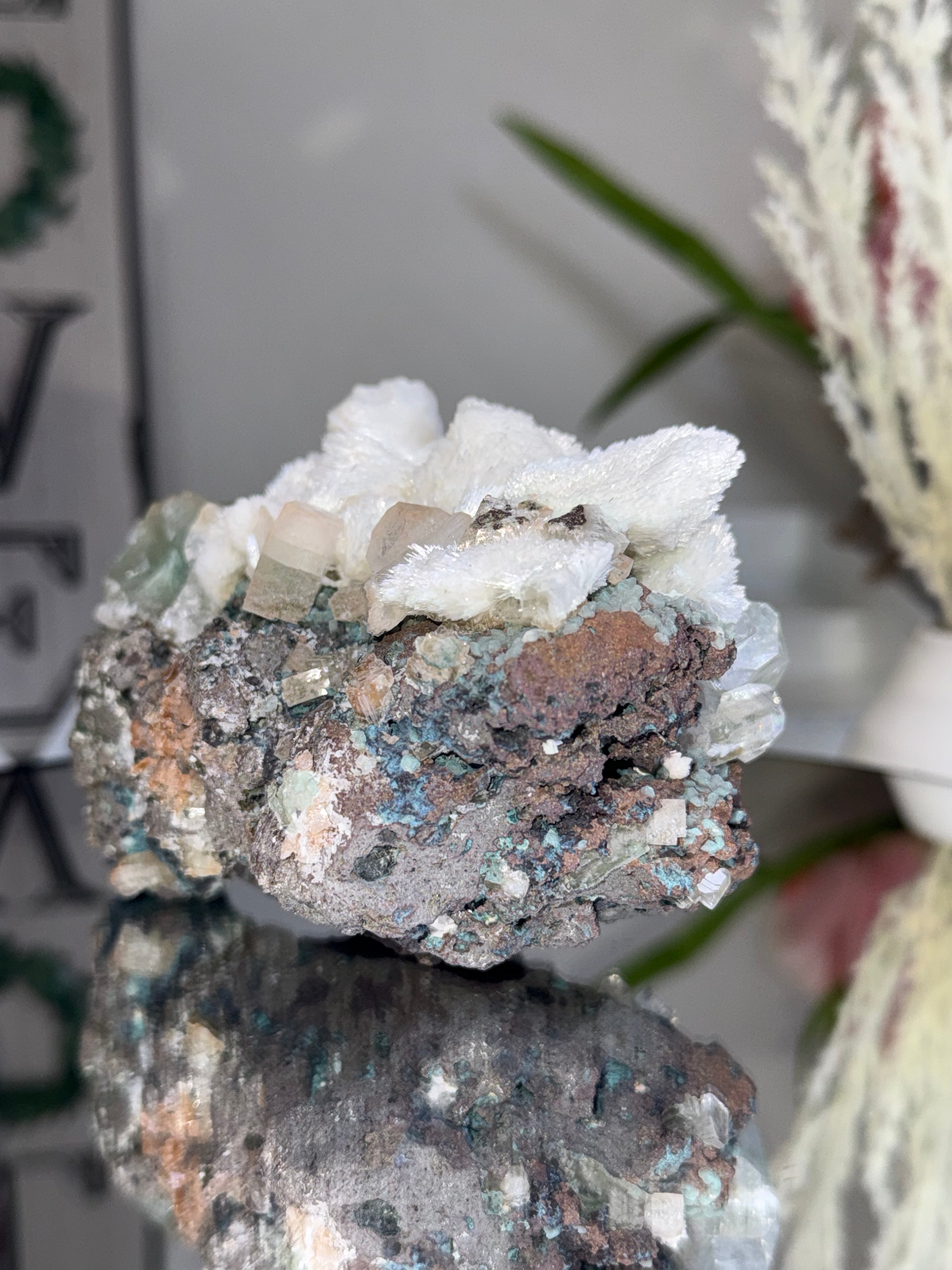 Yellow and Green Zoned Apophyllite with Mordenite
