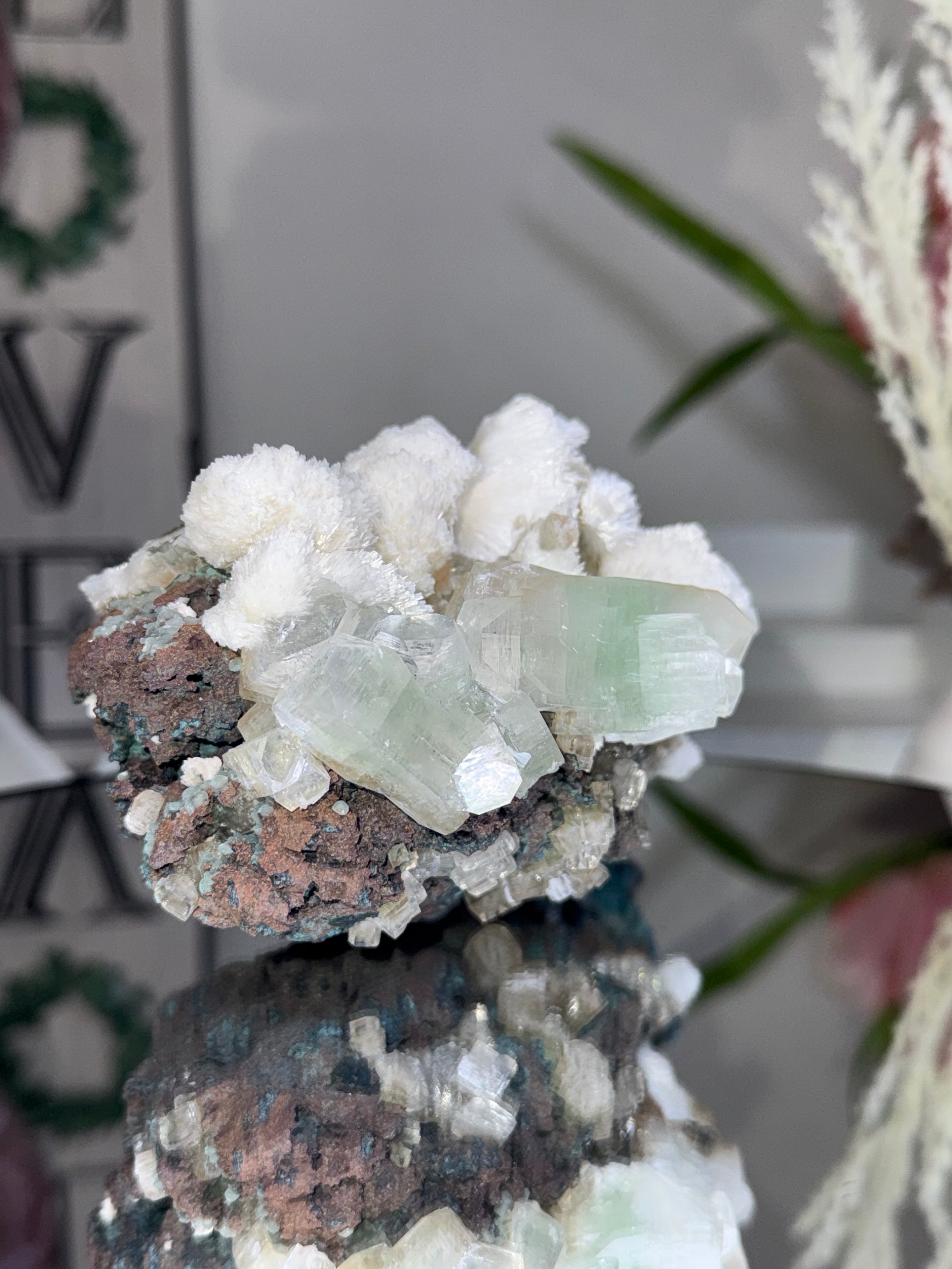 Yellow and Green Zoned Apophyllite with Mordenite