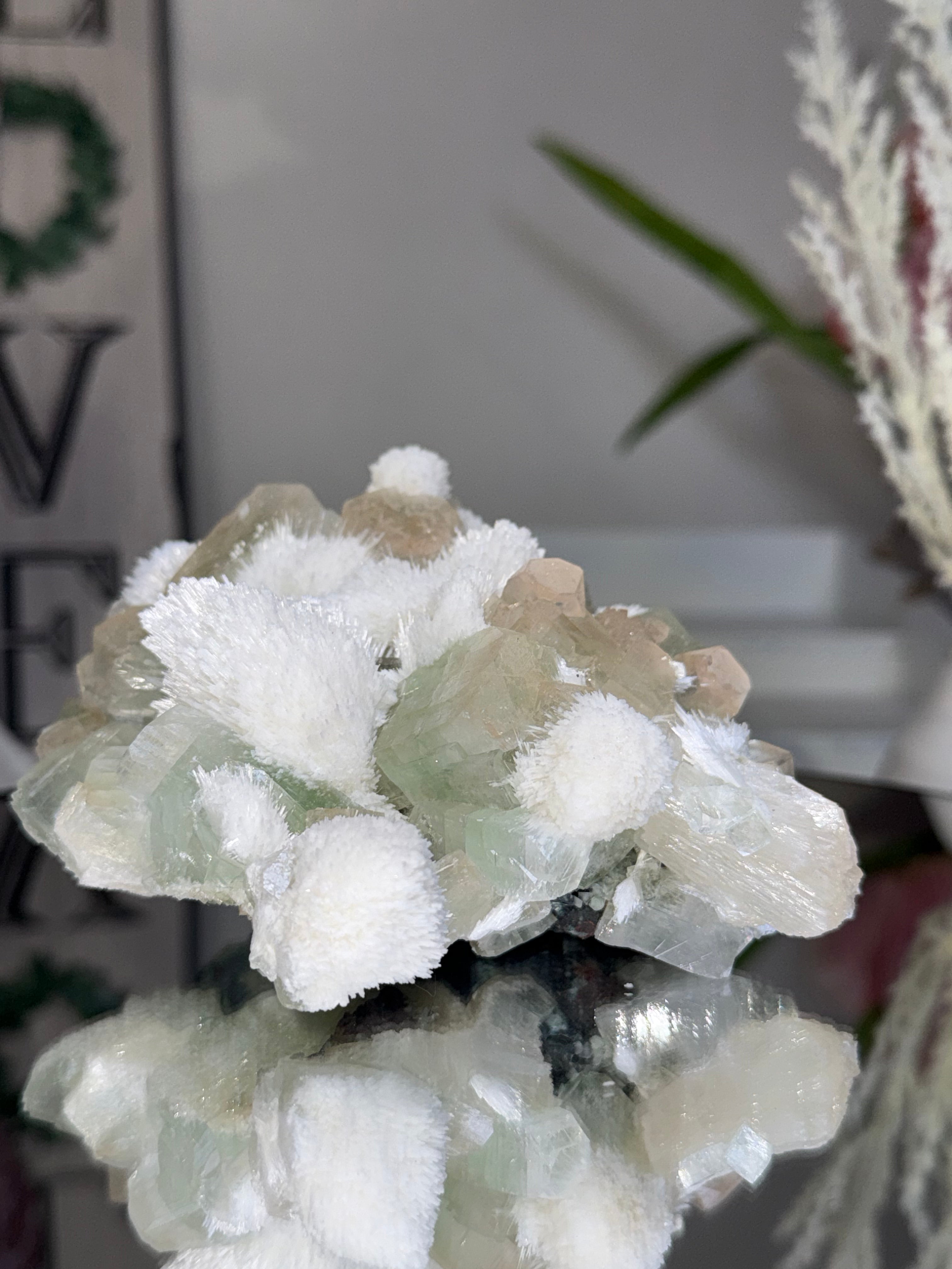 Yellow and Green Zoned Apophyllite with Mordenite
