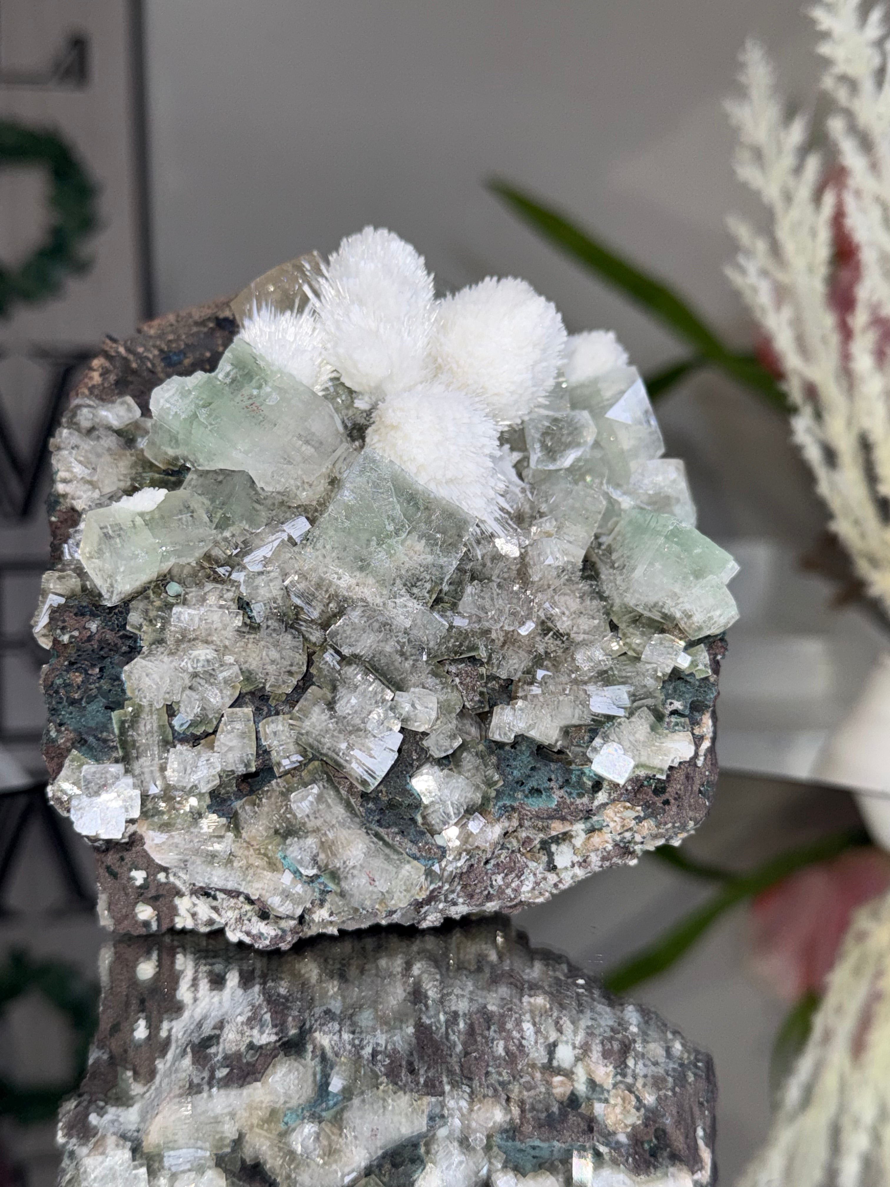 Yellow and Green Zoned Apophyllite with Mordenite