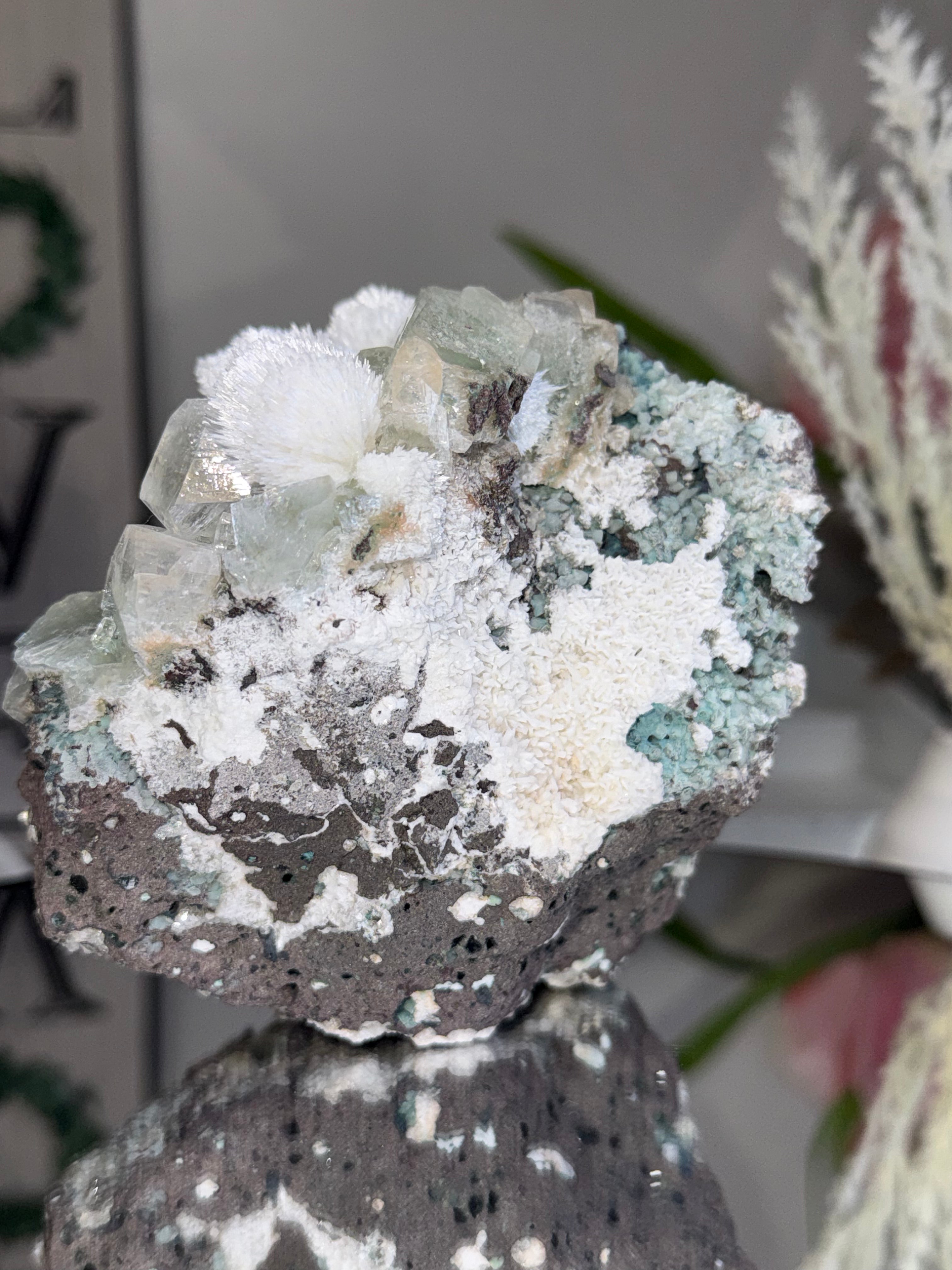 Yellow and Green Zoned Apophyllite with Mordenite