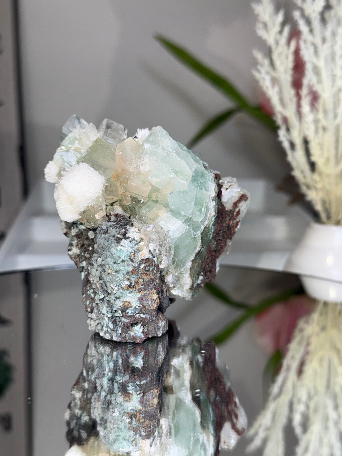 Yellow and Green Zoned Apophyllite with Mordenite