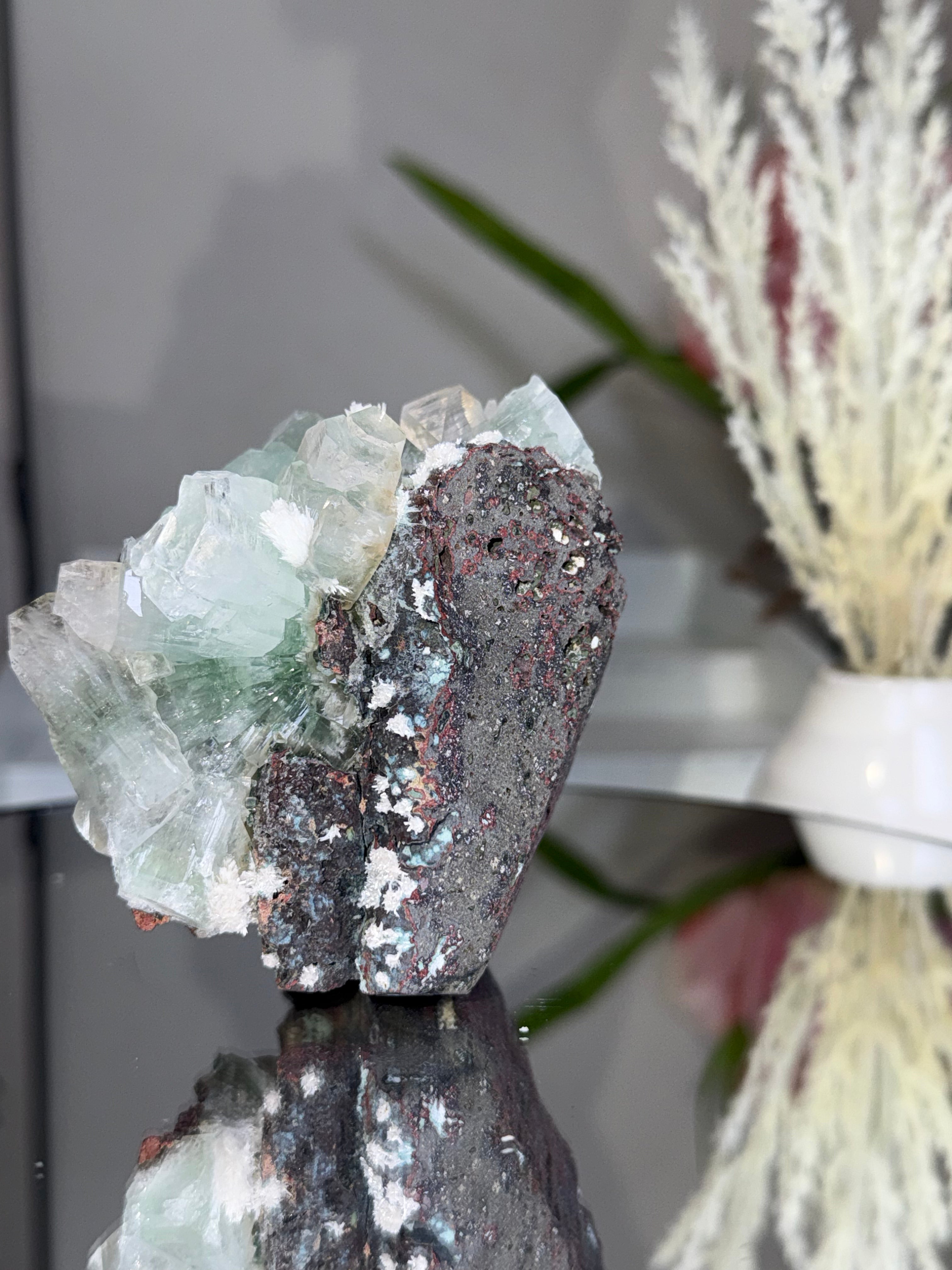 Yellow and Green Zoned Apophyllite with Mordenite