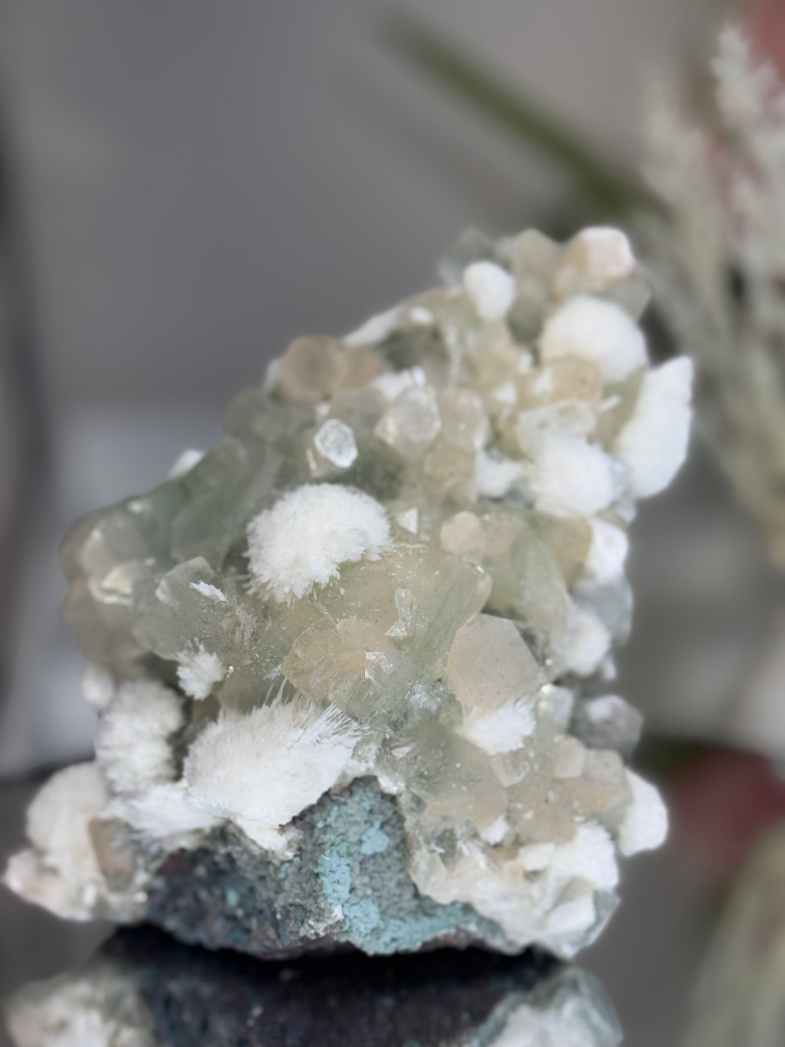 Yellow and Green Zoned Apophyllite with Mordenite