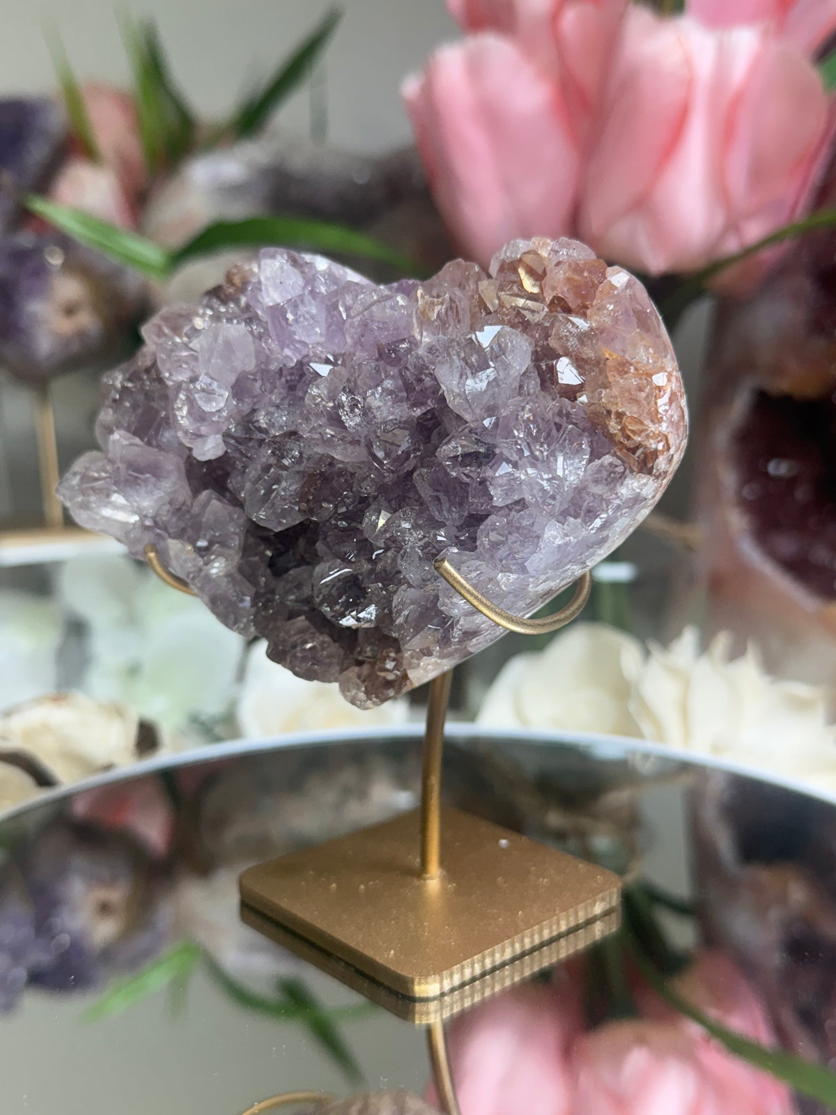 Pink Amethyst Heart