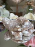 Flower Agate Turtle Carving 7.210