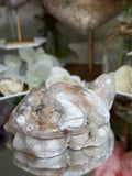 Flower Agate Turtle Carving 7.210