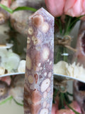 Pink Flower Agate Tower M703