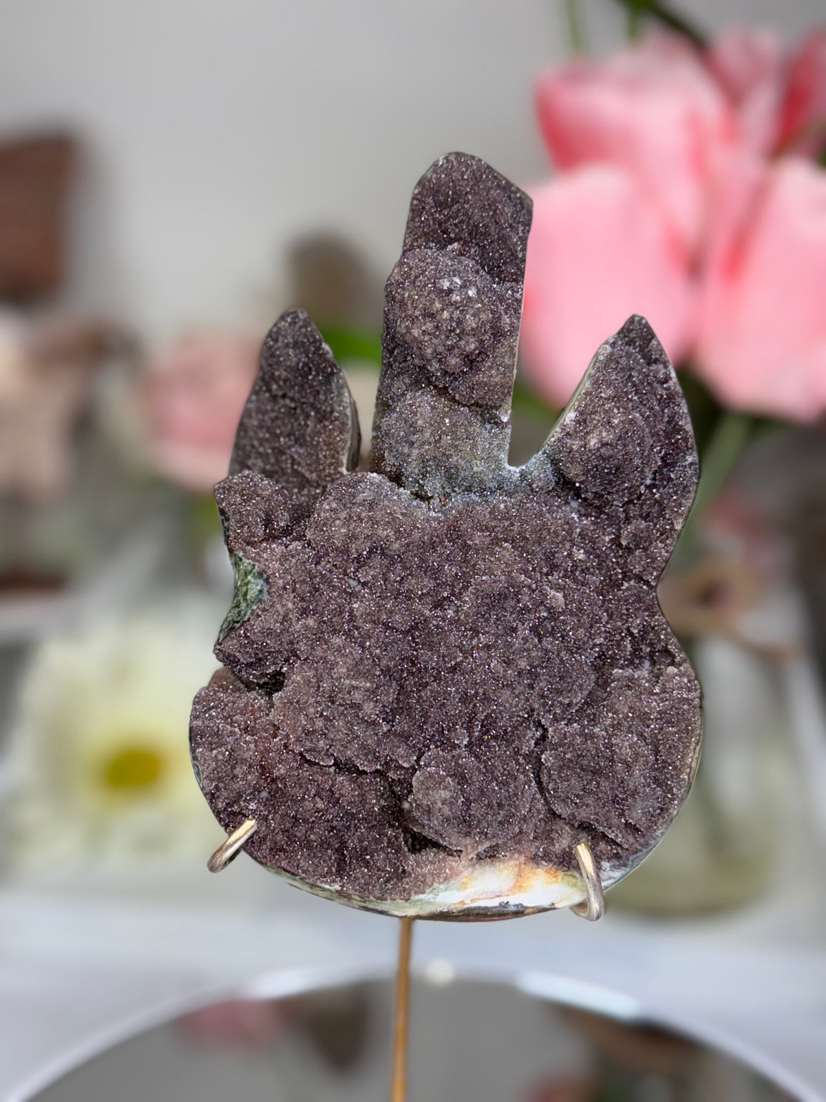 Uruguay Amethyst Guitar on Stand A10030