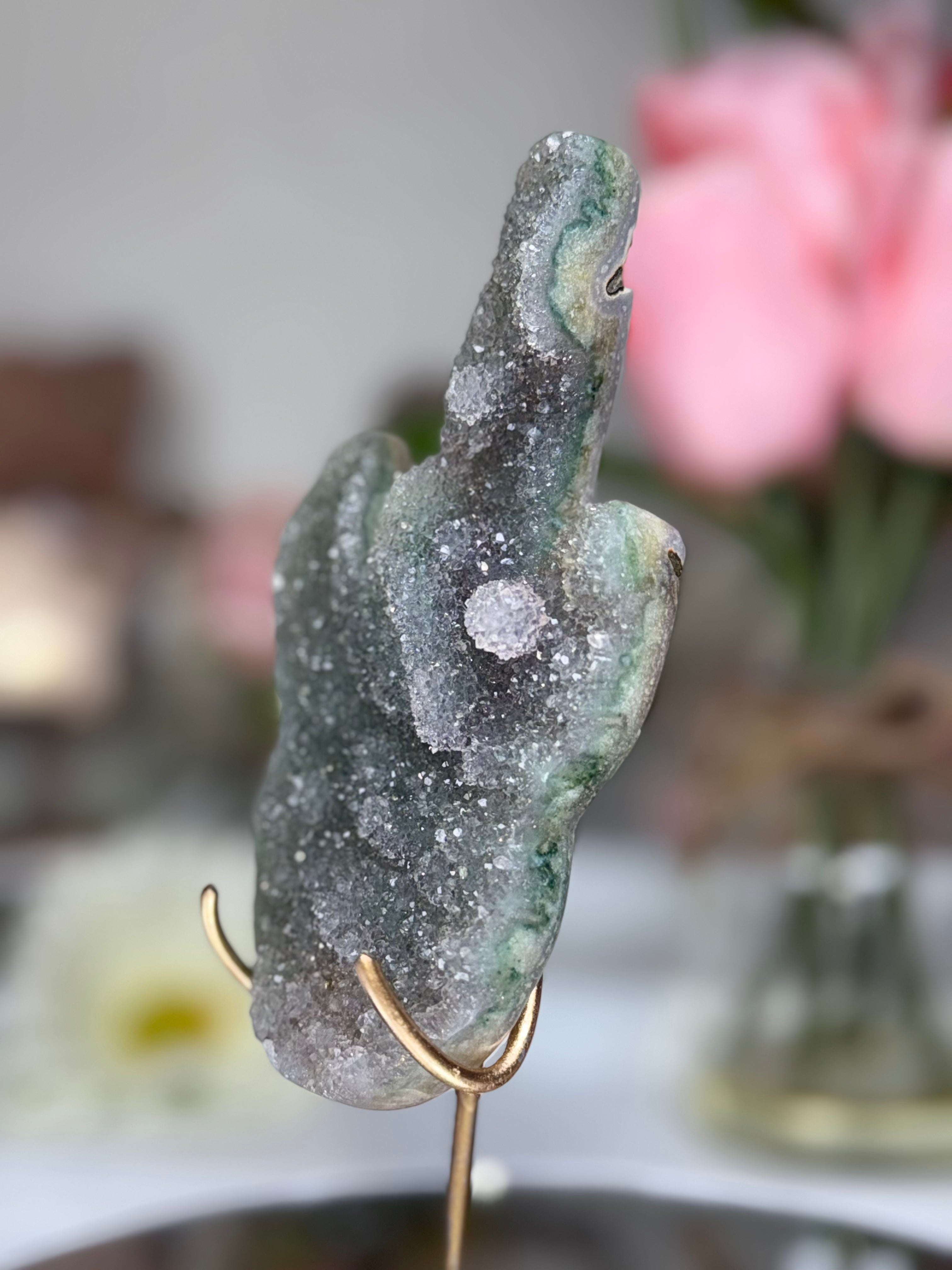 Uruguay Amethyst Guitar on Stand A10031