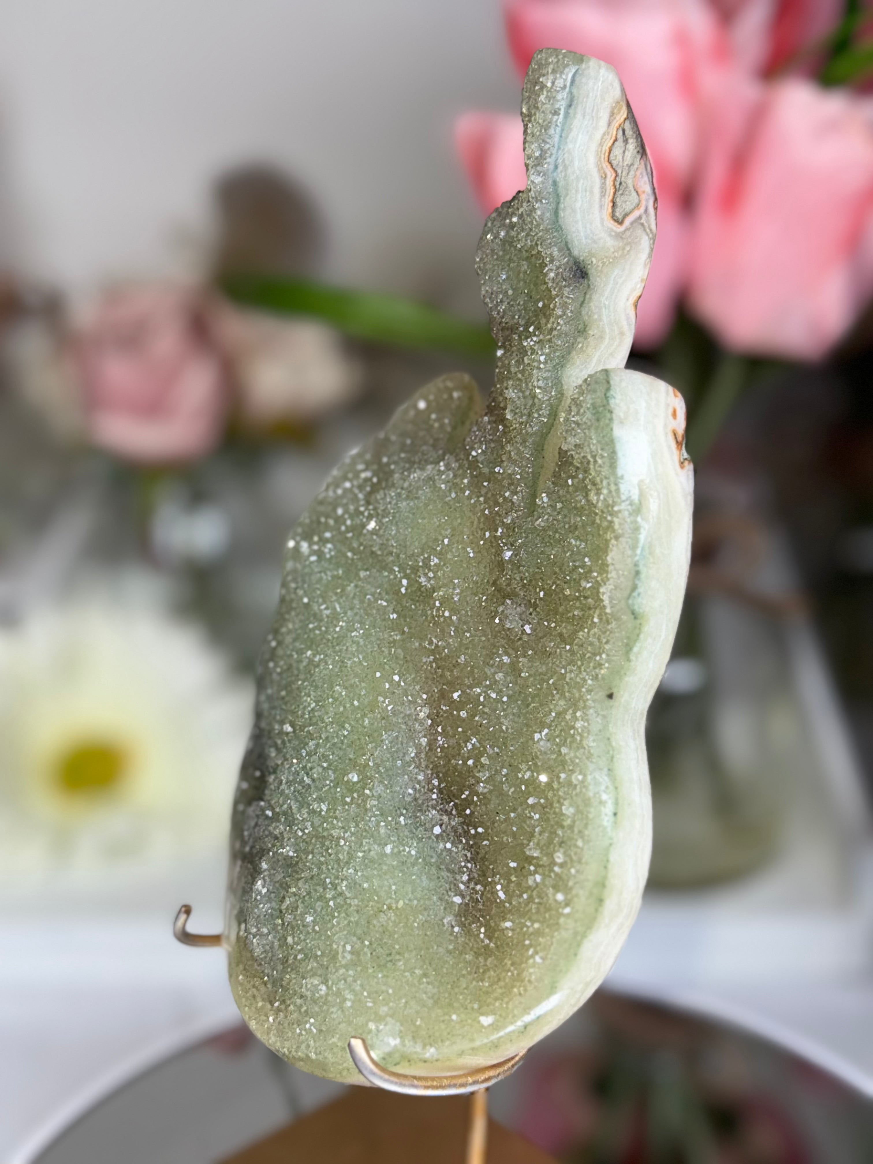 Uruguay Amethyst Guitar on Stand A10211