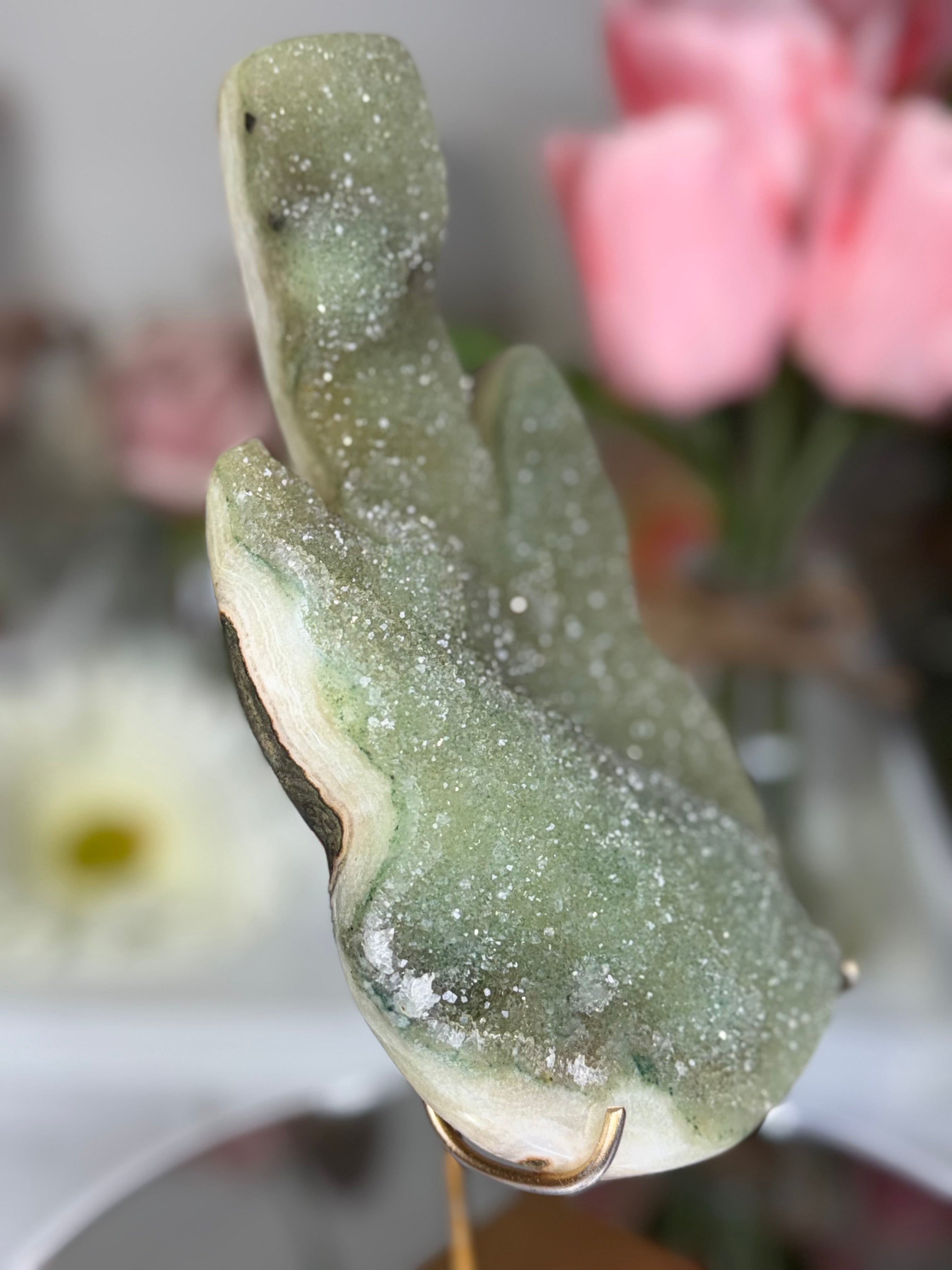 Uruguay Amethyst Guitar on Stand A10211